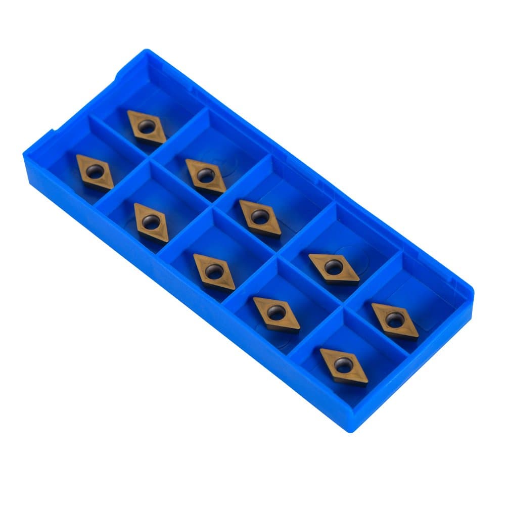 – 10pcs DCMT070204-HM Diamond Shape Carbide Insert Cutter for CNC Lathe Milling Turning Tools Semisteel YBC251 Indexable Inserts with Box