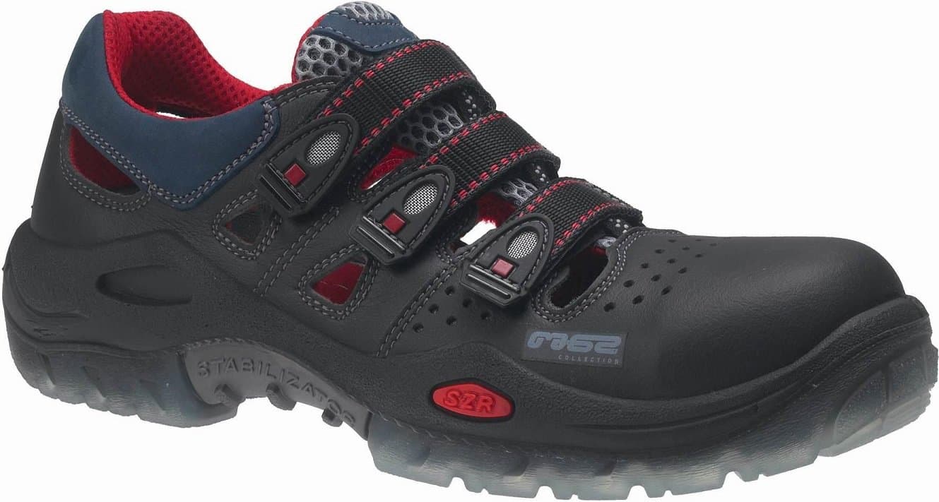 Ejendals 3800A-37 Safety Sandals Jalas 3800A Monza Respiro C Size 37, Black/red