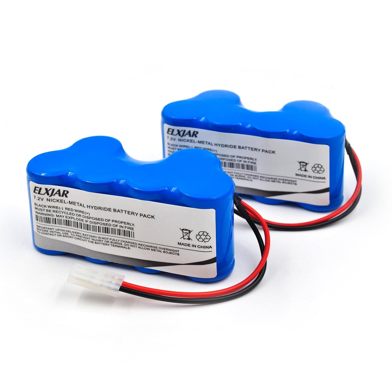 (2-Pack) 7.2V NI-MH 3000mAh Battery Replacement for Euro Pro Shark Vacuum Carpet and Carpet Sweeper XB1918, V1917, V1950, VX3