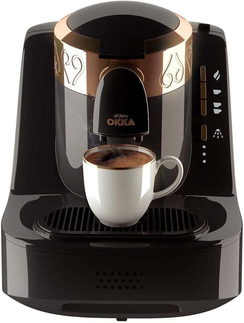 ARZUM OKKA Fully Automatic Turkish Coffee Maker | Pro Brewer with Anti-Spill System, Perfect Foam & Self-Cleaning | Copper/Black (OK001B)