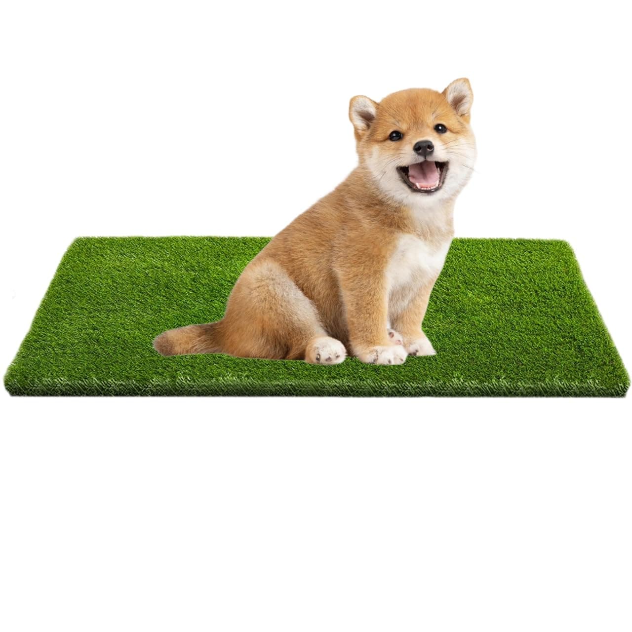 Artificial Grass, Professional Dog Grass Mat, Potty Training Rug and Replacement Grass Pee Pad, Large Turf Outdoor Rug Patio Lawn Decoration, Easy to Clean with Drainage Holes (39.4 x19.7 inch)