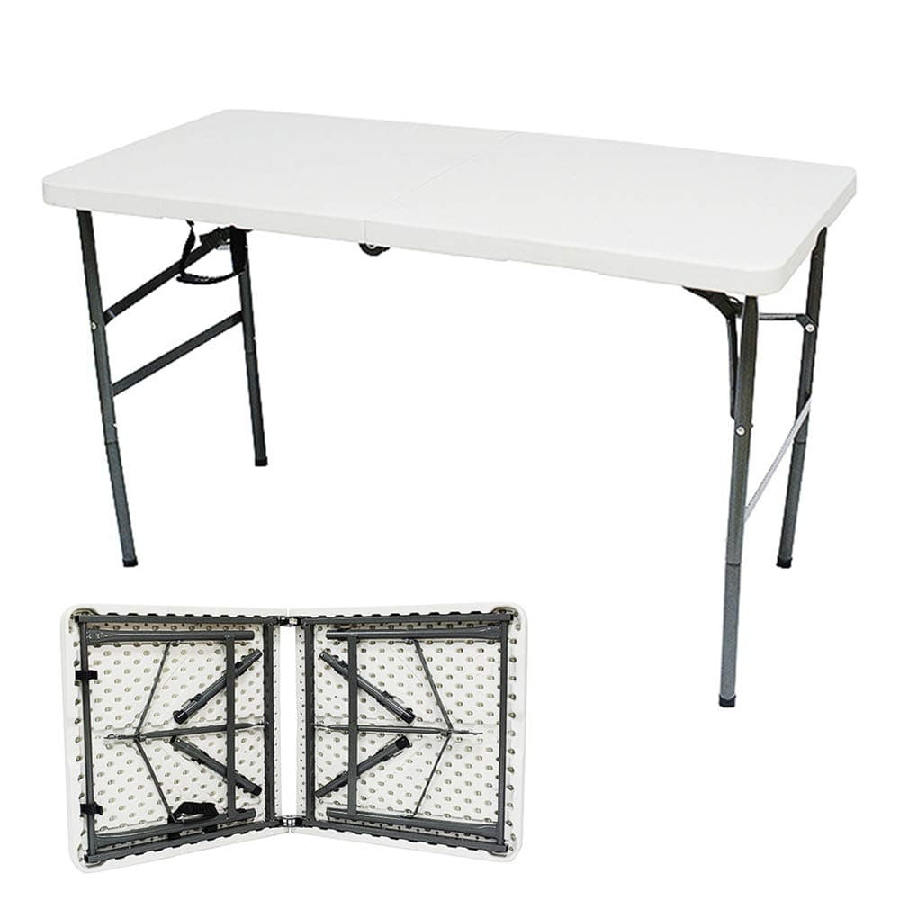 XYLQXD4ft 5ft 6ft Folding Table, Camping Tables That Fold Up Lightweight SZRP, Campland Outdoor Folding Table