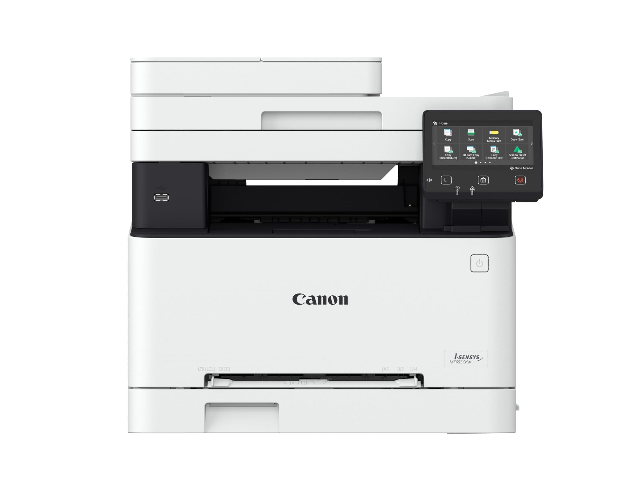 Canon i-SENSYS MF655Cdw Wireless Colour Multifunction Laser Printer - A4, Print, Copy, Scan - 21 ppm print speed, LCD Touch Screen - Wi-Fi Connectivity, Scan to Cloud - Office Printer