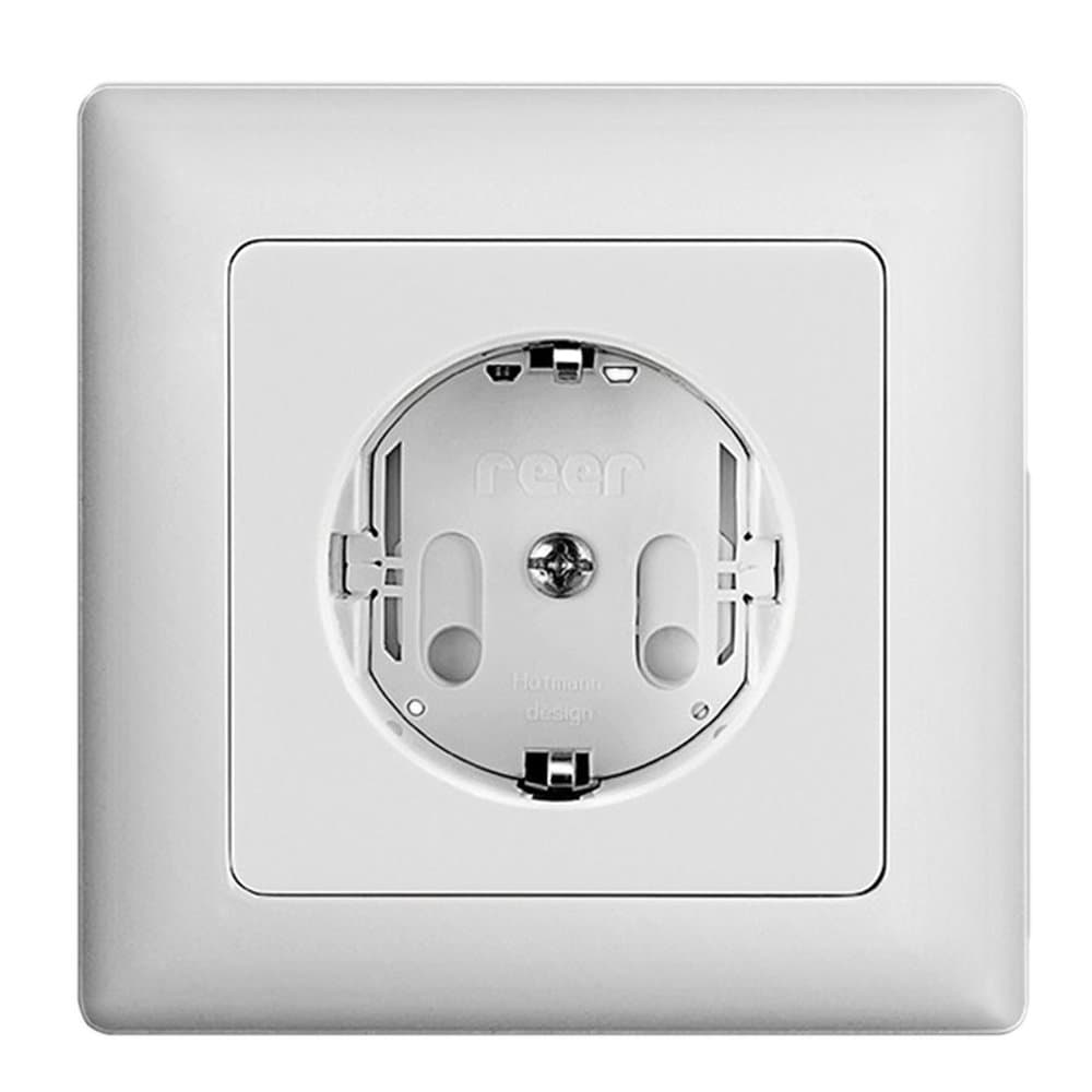 Reer 3245.010 Socket Cover, Screw Fitting, White (Pack of 10)