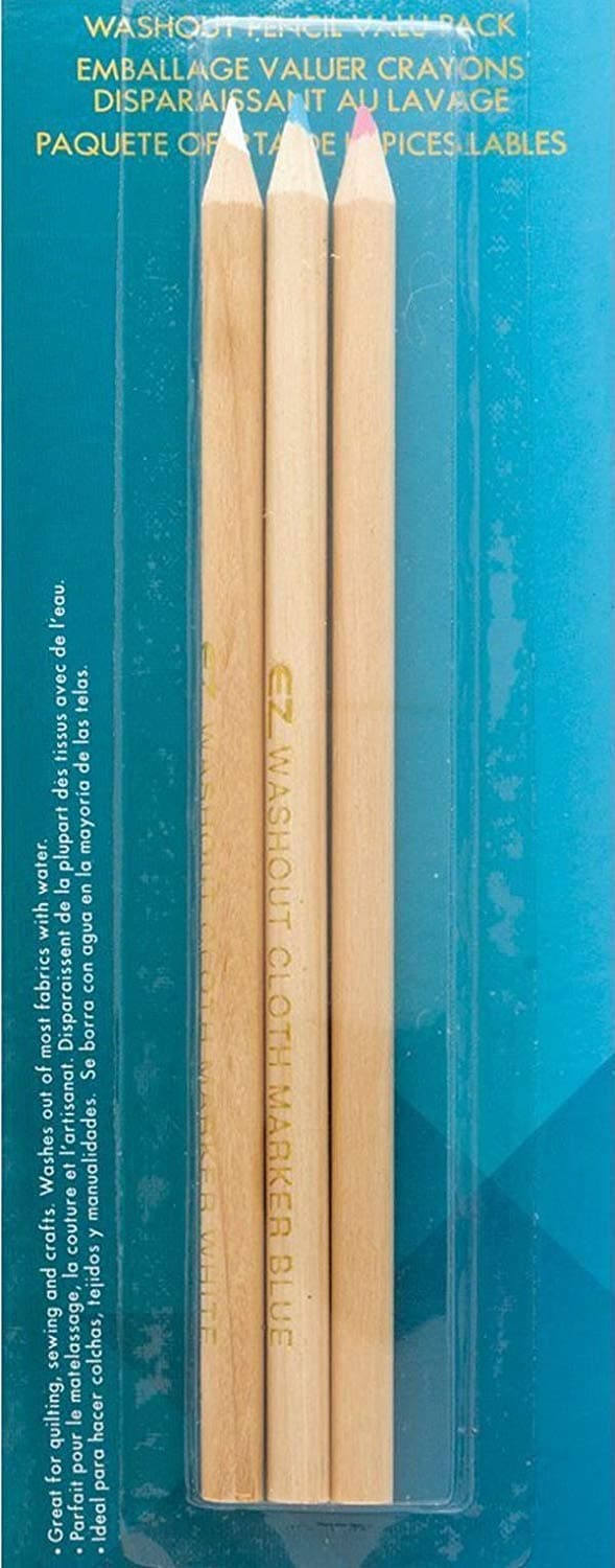 Blue Pink White Washout Pencils Value 3 Pack