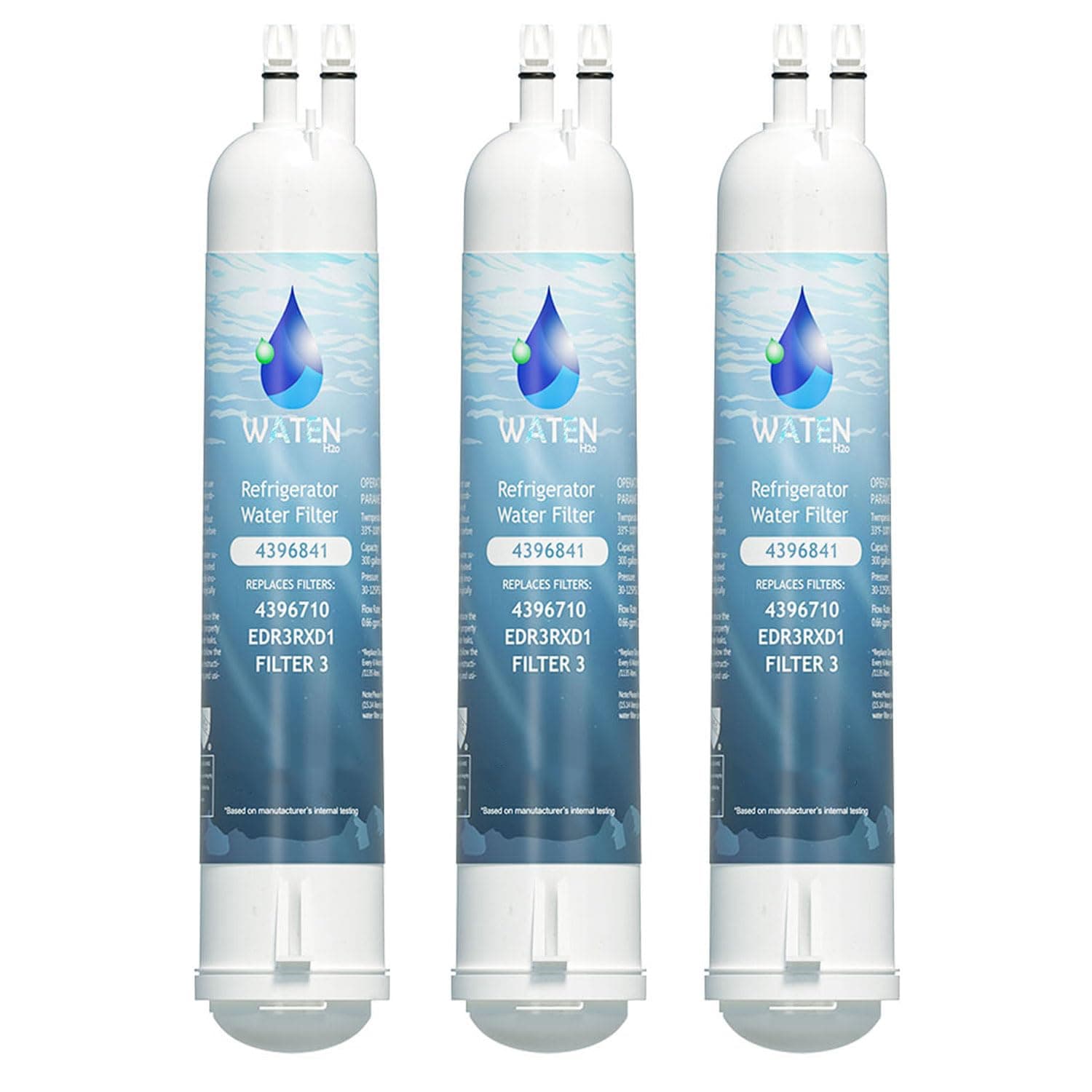 EDR3RXD1 4396841 Water Filter Cap Replacement Compatible with Filter 3, 4396710, P2RFWG2,9083,9030,46-9083 Water Filter 3packs