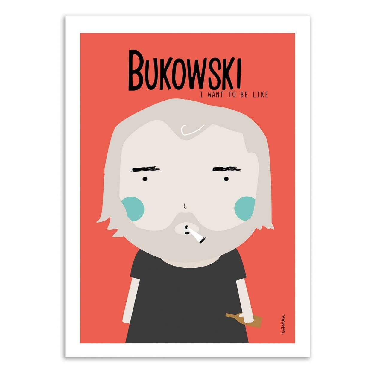 Wall Editions Art-Poster - bukowski - Ninasilla