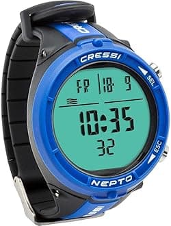 – CRESSI Nepto Watch Computer Blue - Freediving Watch/Computer, Blue, One Size, Unisex Adult