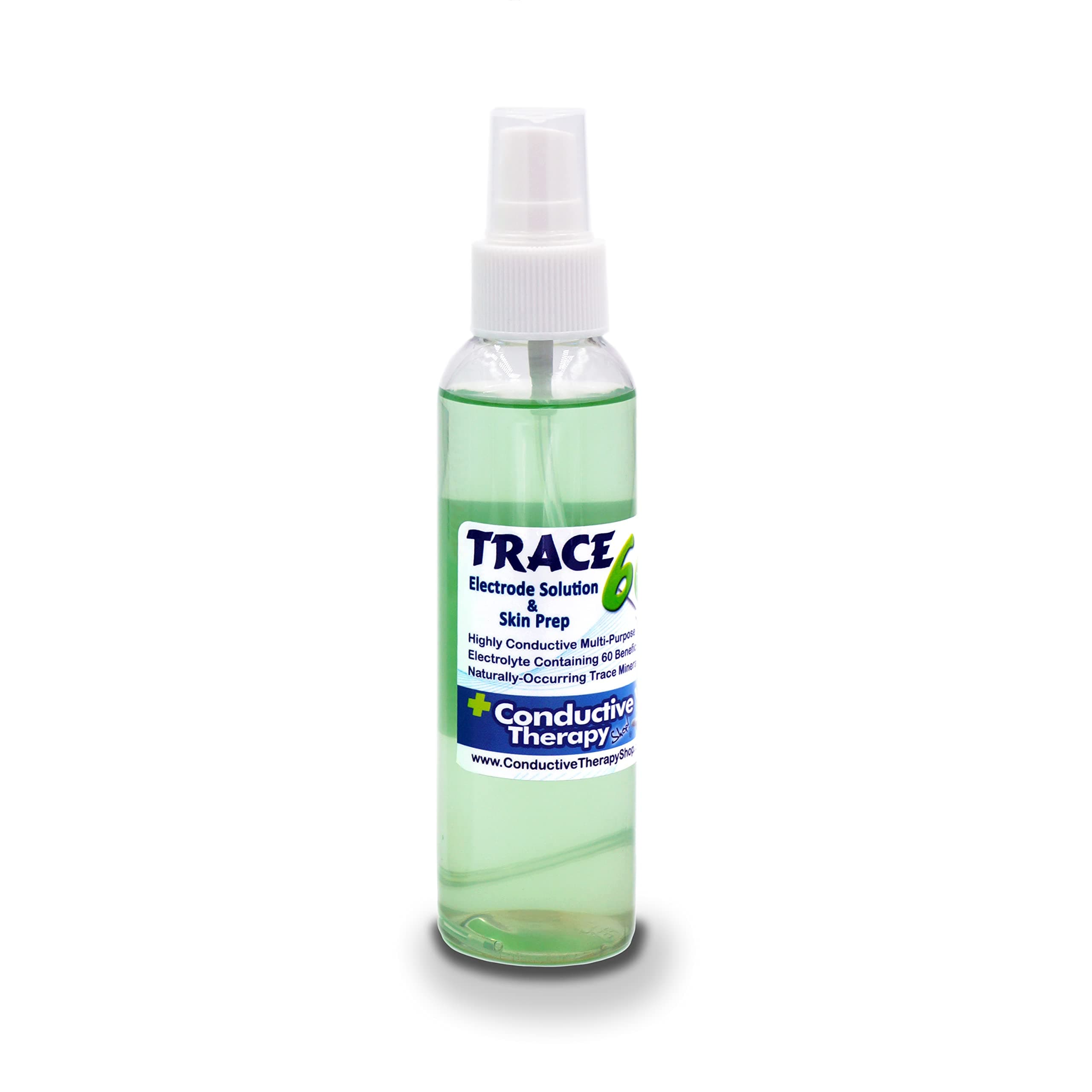 Trace 60 Conductive Electrolyte Spray & Skin Prep Solution for TENS, eStim, Pulse Massager, and Electrotherapy Treatment (6 oz.)