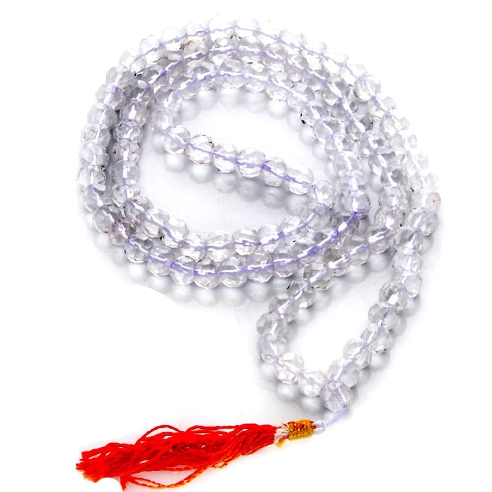 Ankita Gemstones Crystal Mala (White)