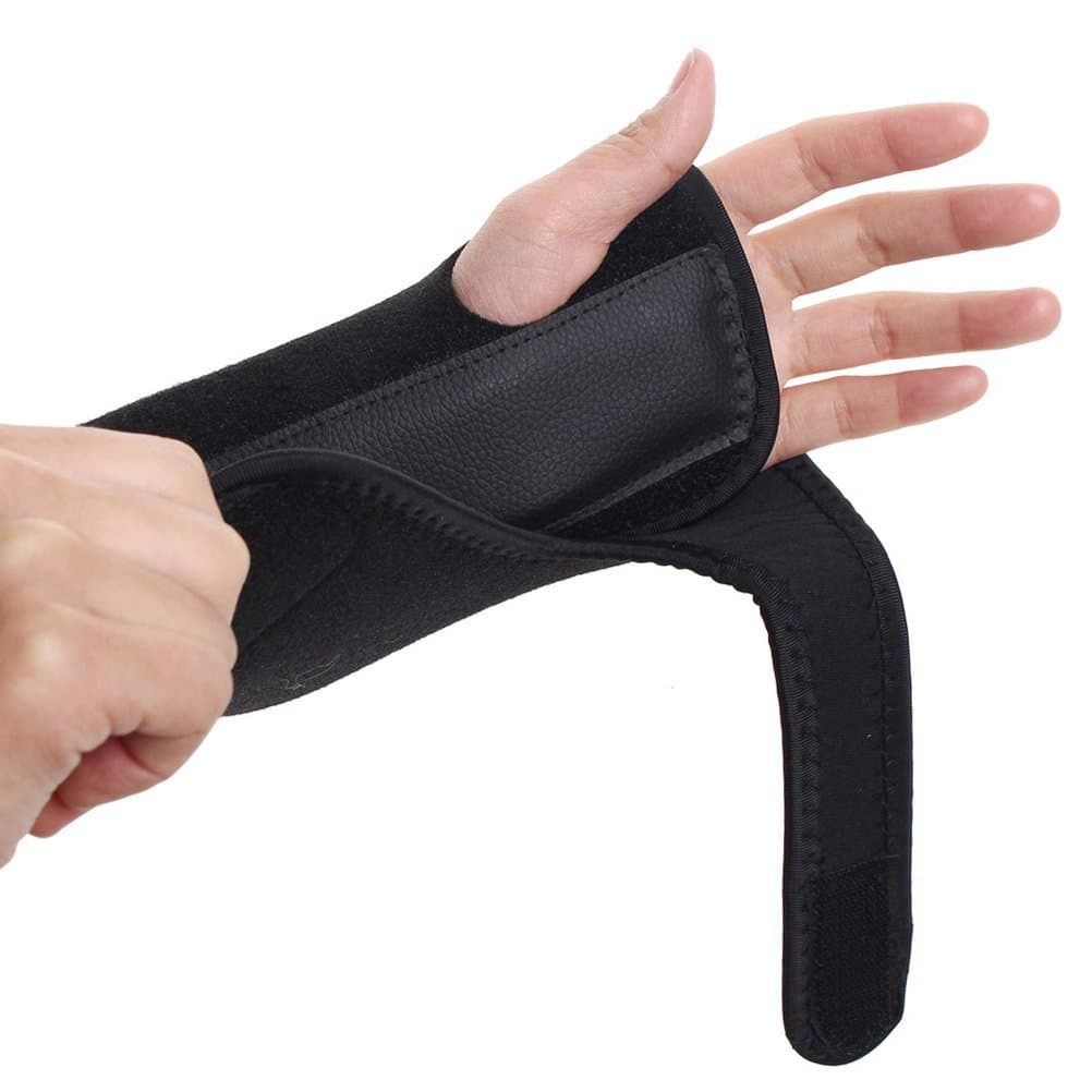 Wrist Support, 1 Pack Adjustable Wrist Support Wrap for Tennis Badminton Volleyball Wristbands for Carpal Tunnel, Tendonitis and Wrist Pain Black