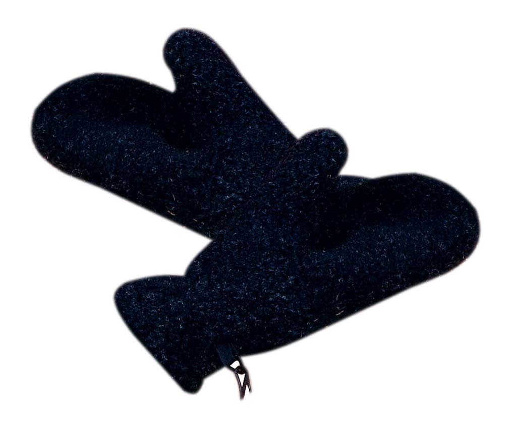 35 Degrees Below Bereber Fur Mittens BLACK