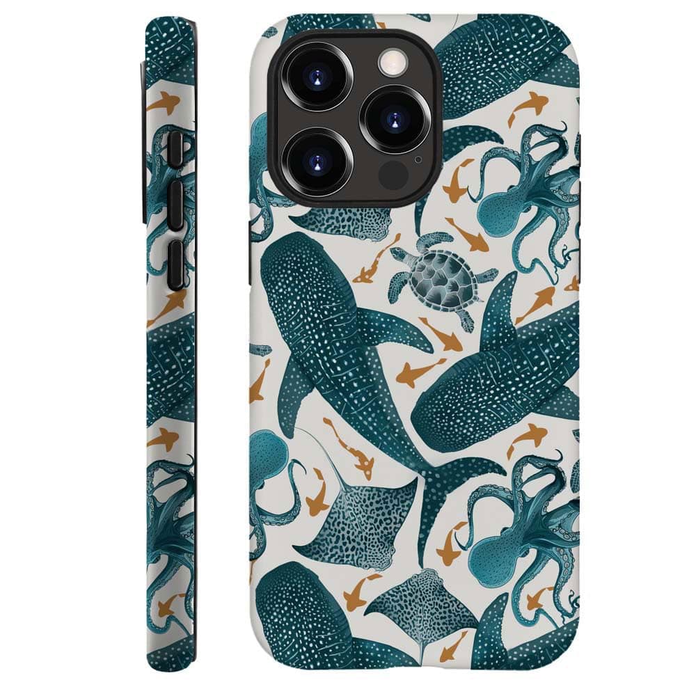 DAIZAG Case Compatible with for iPhone 13 Pro Max,Octopus Turtle Manta Ray Whale Phone Case for iPhone 13 Pro Max for Girl Women Boy Men