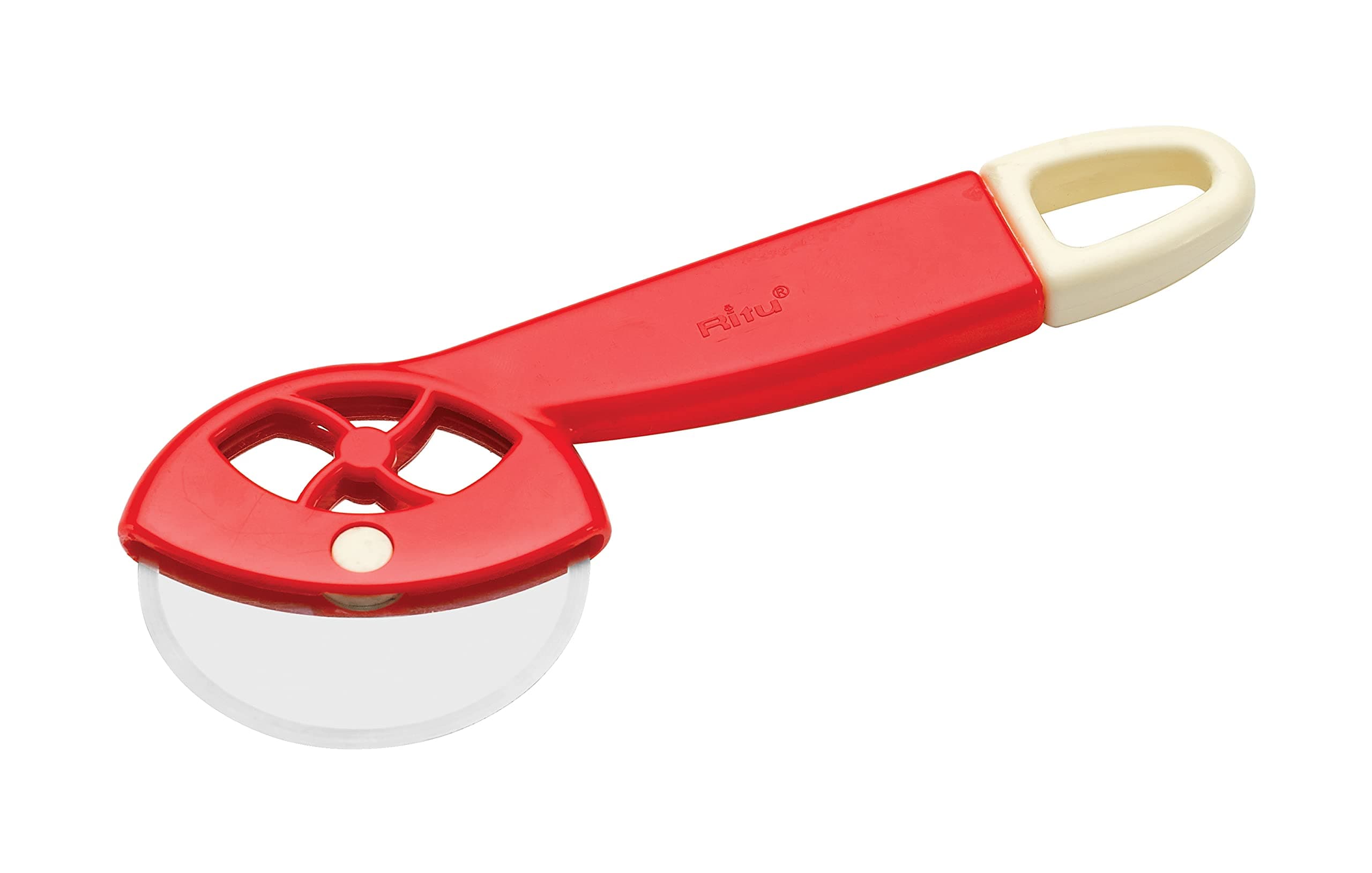 Premium Pizza Cutter with Smooth Rolling Blade | Ideal for Cutting Pizza, Sandwich, Breads, Burger, Paratha | Multipurpose Rotating Slicer with Strong Handle | Color May Vary