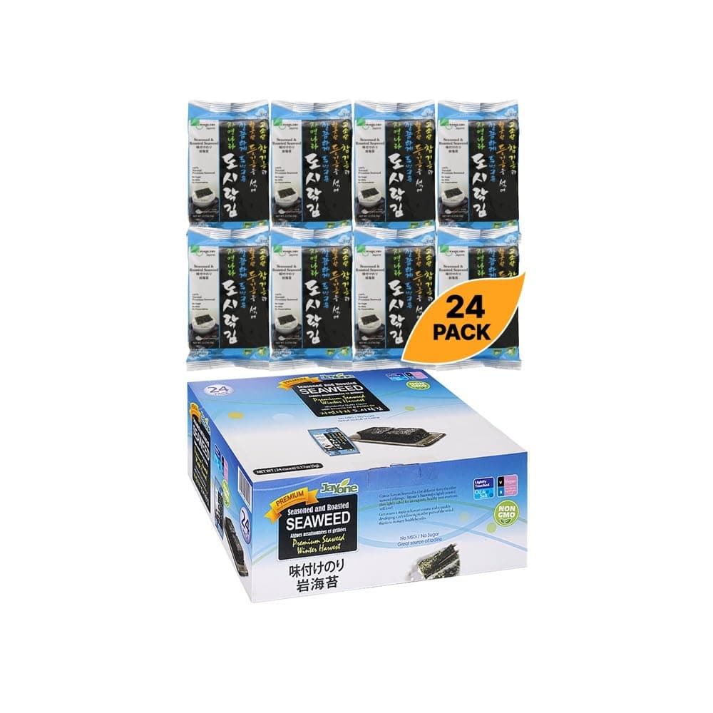 Jayone Seaweed, Roasted and Lightly Salted, 0.17 Ounce (Pack of 24),Nutty flavor