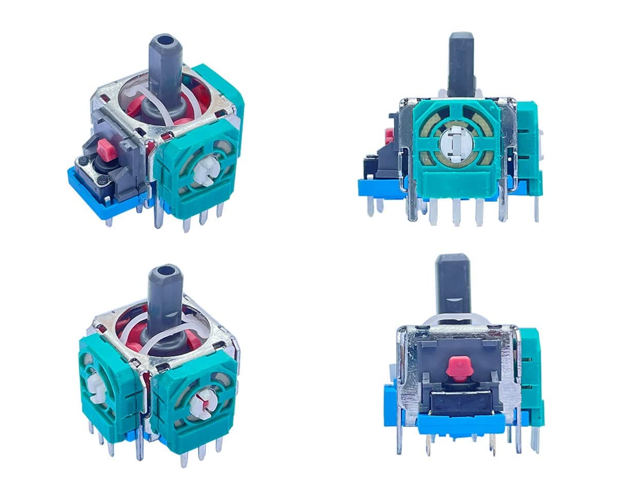 ElecGear 4pcs EL1 Replacement Joystick + Additional Gift Drift Modification Variable Resistor for PS4 Controller ALPS 10K Analog Stick Controller Sensor Thumb Stick Module Repair Parts