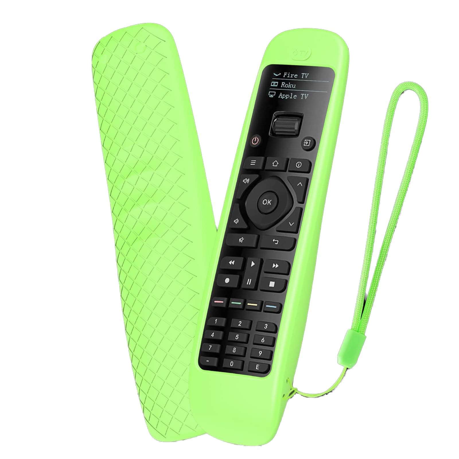 JCMOYUTY Cover for SofaBaton U2 Universal Remote Silicone Case Protector Green Skin Glow in Dark