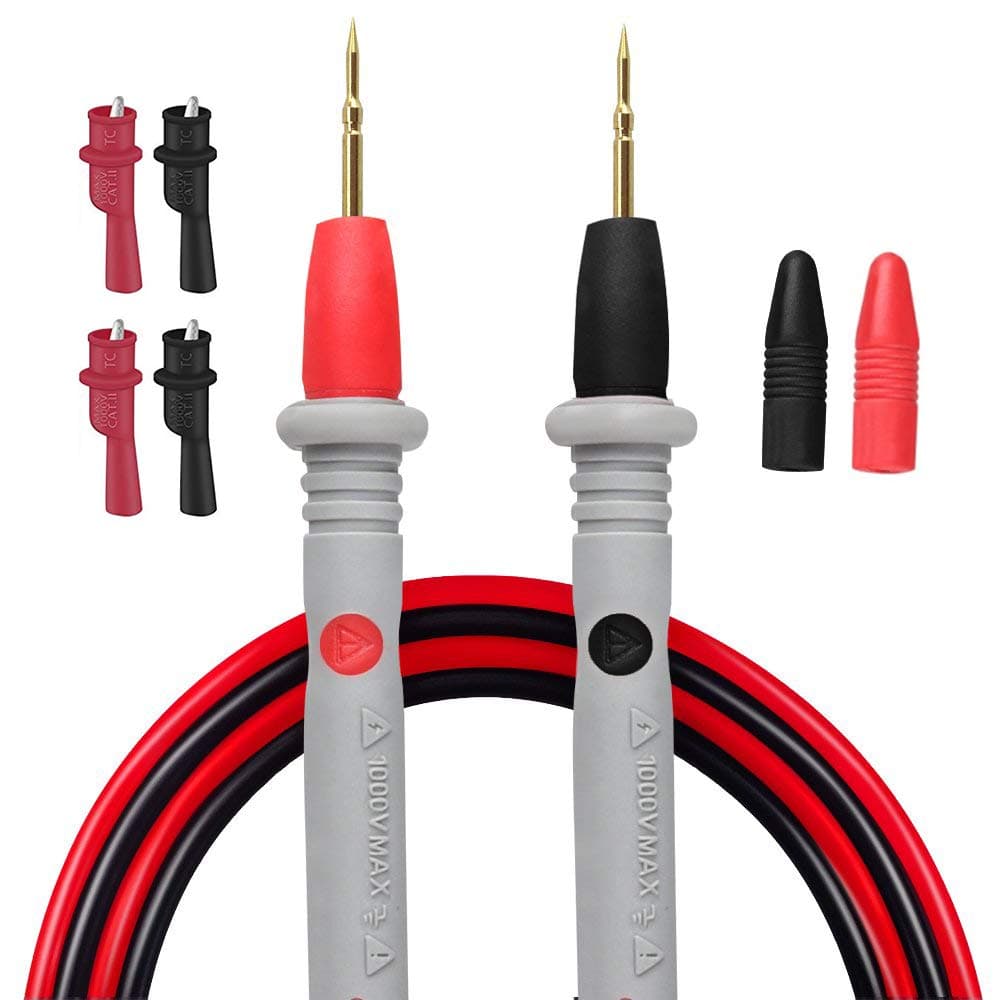 Ultra-sharp Multimeter Test Leads Needle – 1000V 20A Banana Probe Leads