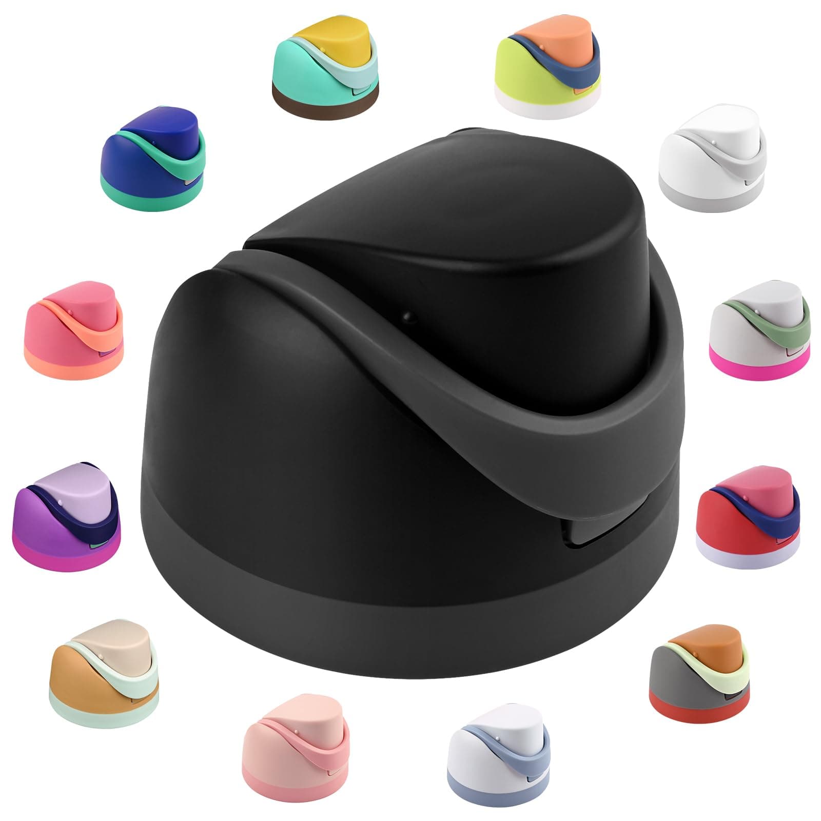 Moukiween Replacement Cap for Owala Freesip Bottle, One Button Water Bottle Top Lid Accessories Compatible with Owala Cup 16oz 24oz 32oz 40oz, BPA-Free, No Water Leakage, Black