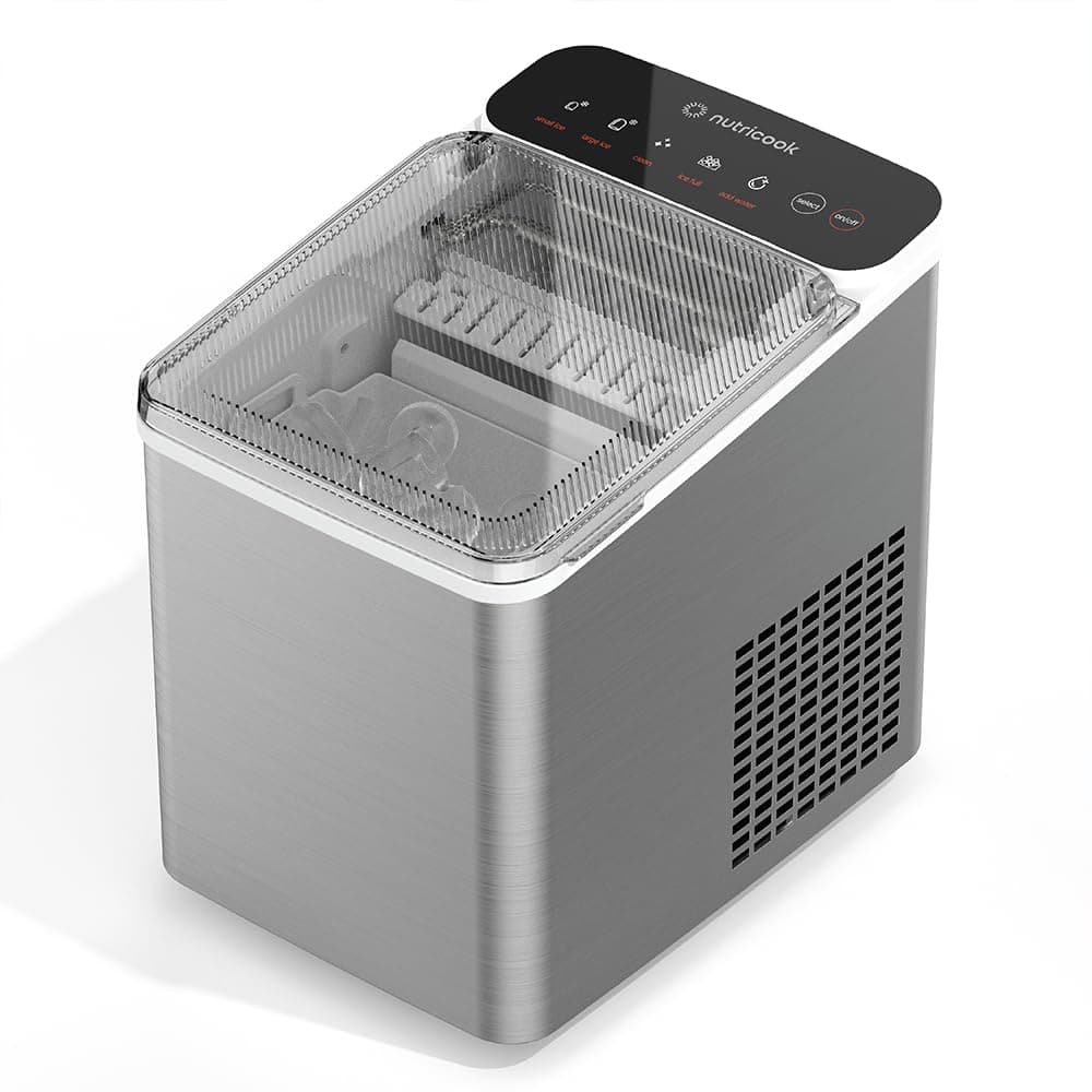 Ice Maker,Rapid 7-Minute Ice Production, Bullet-Shaped Ice, Self-Cleaning Function, Compact & Portable,NC-ICY510K, White 2-Year Limited Warranty