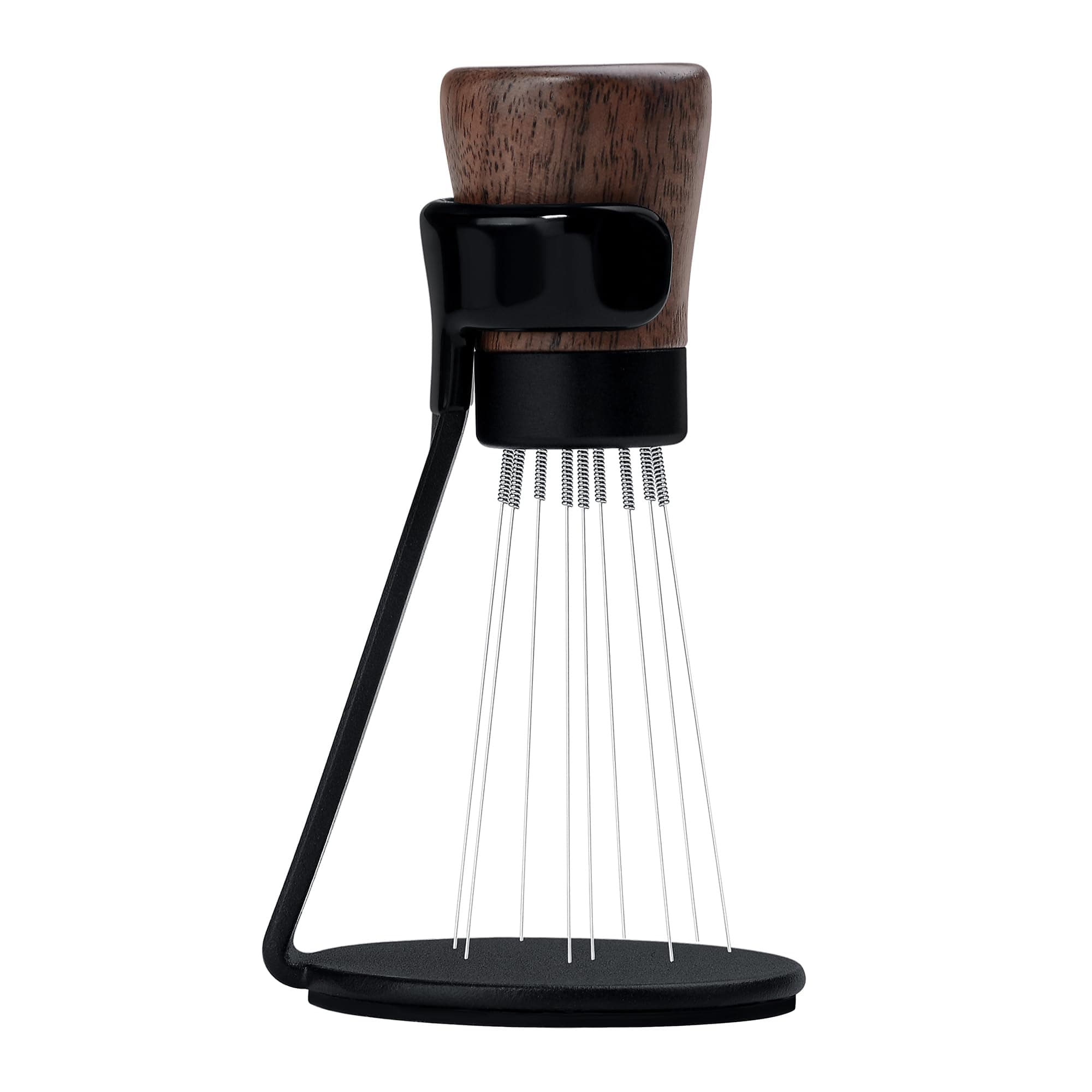 Normcore WDT Tool V2.1 with Stand, 9 Prong 0.23mm Espresso Distribution Too, Weiss Distribution Technique, Magnetic Coffee Stirrer with 16 Extra Needles, American Walnut Wood Handle, New Upgraded