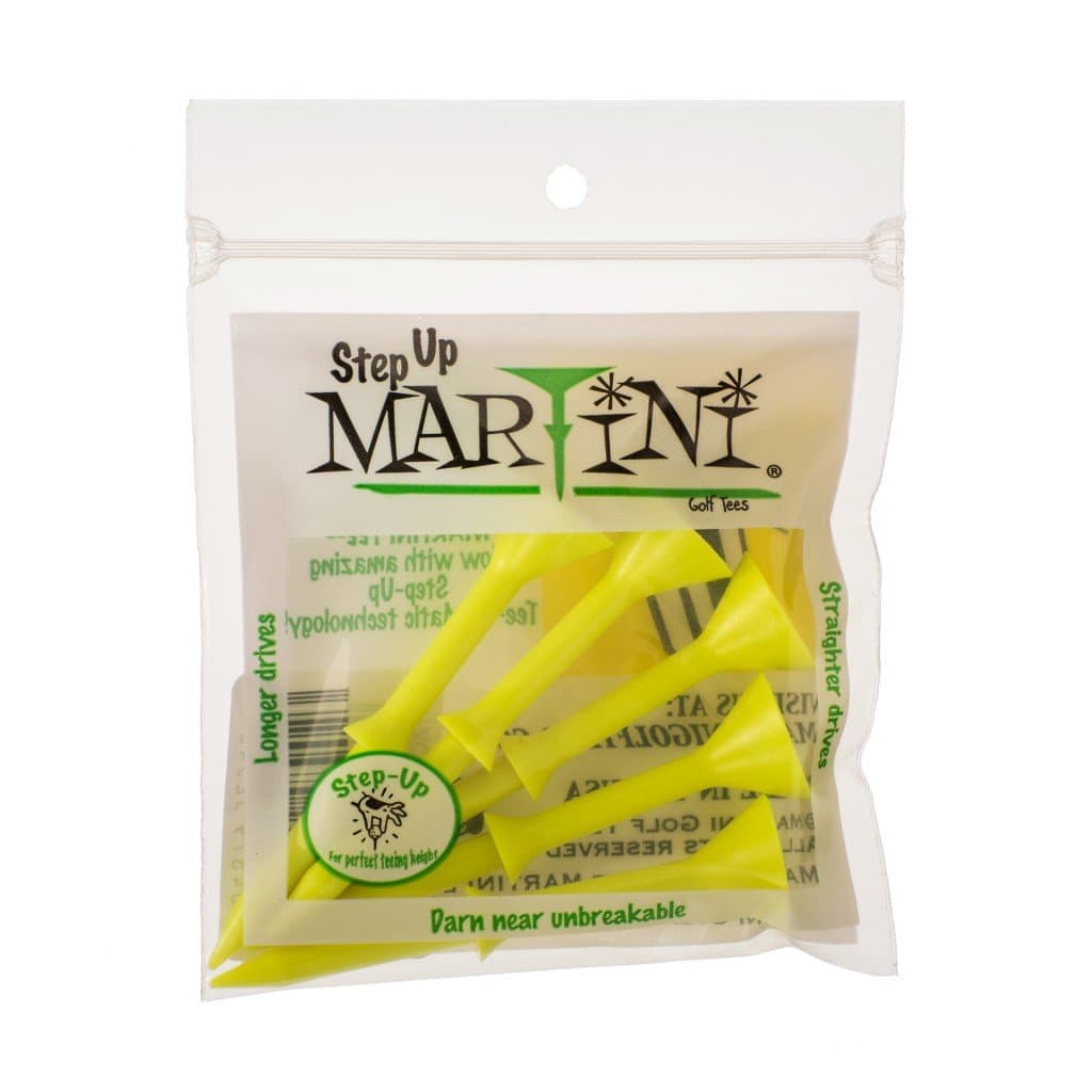 Martini 3 1/4" Step-Up Golf Tees - Yellow