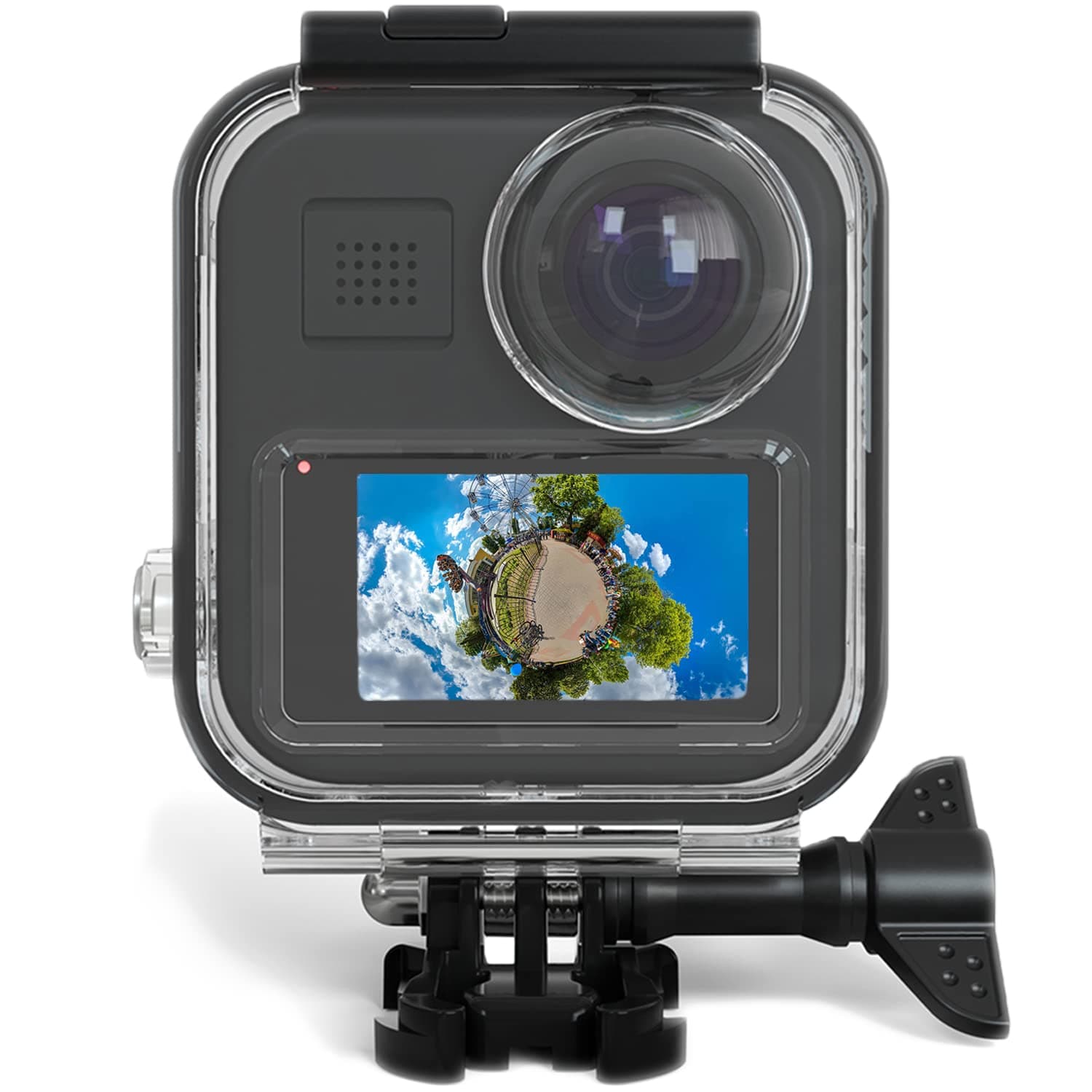 Waterproof Case for Go Pro MAX 360 (2019),147FT/45M Touchscreen Diving Housing Underwater Protective Shell with Bracket Mount Accessories kit((Not for MAX2 & MAX 360 2025)