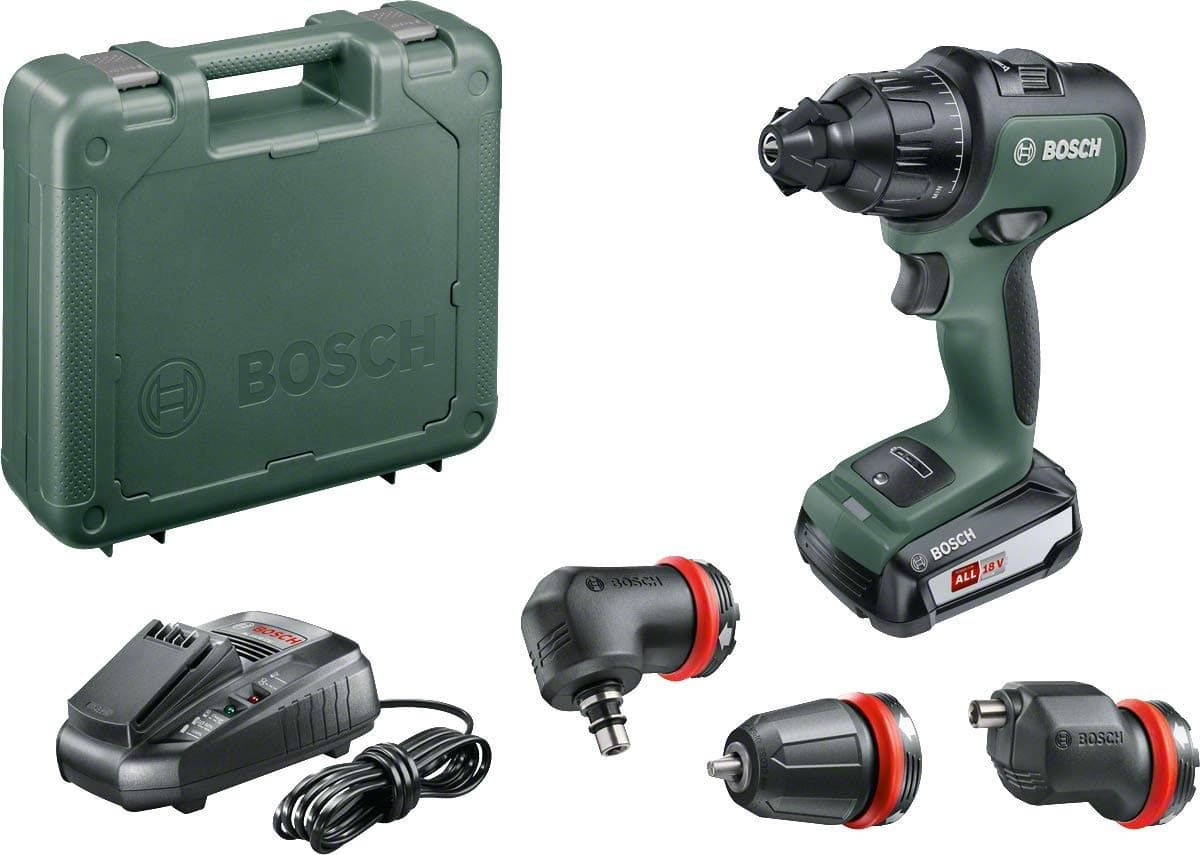 Bosch Cordless Combi Drill AdvancedImpact 18 (1x Battery, 18 Volt System, 3 Attachments, in Carrying Case)