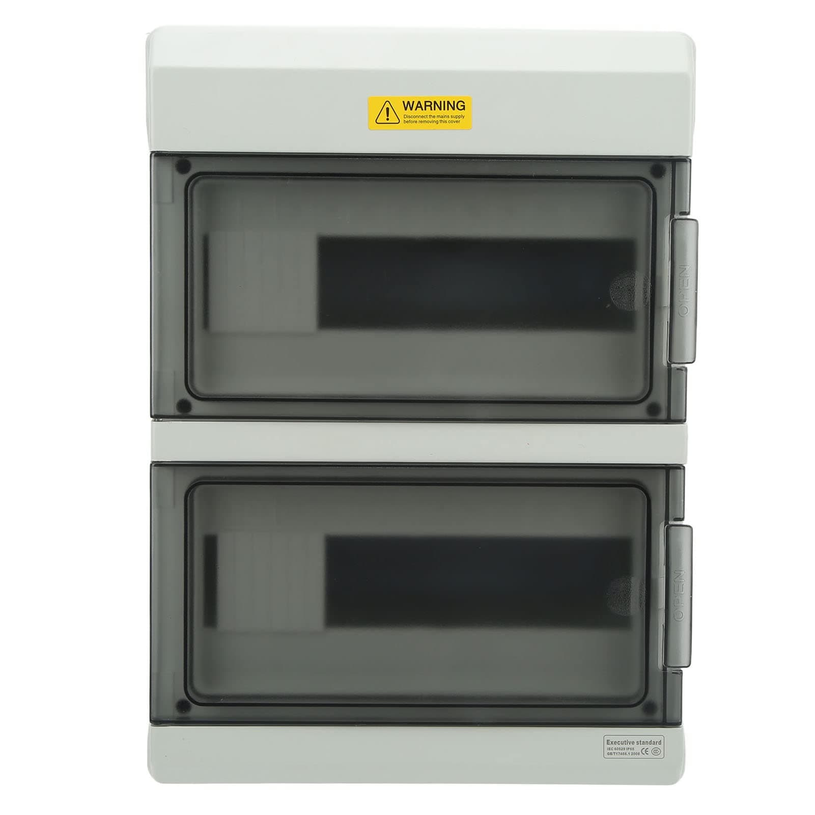Distribution Box, Waterproof & 24 or 48 Way Electronic Junction Box with Transparent Lid, Circuit Breaker Box for Electrical, Communication, Steel Smelting, And