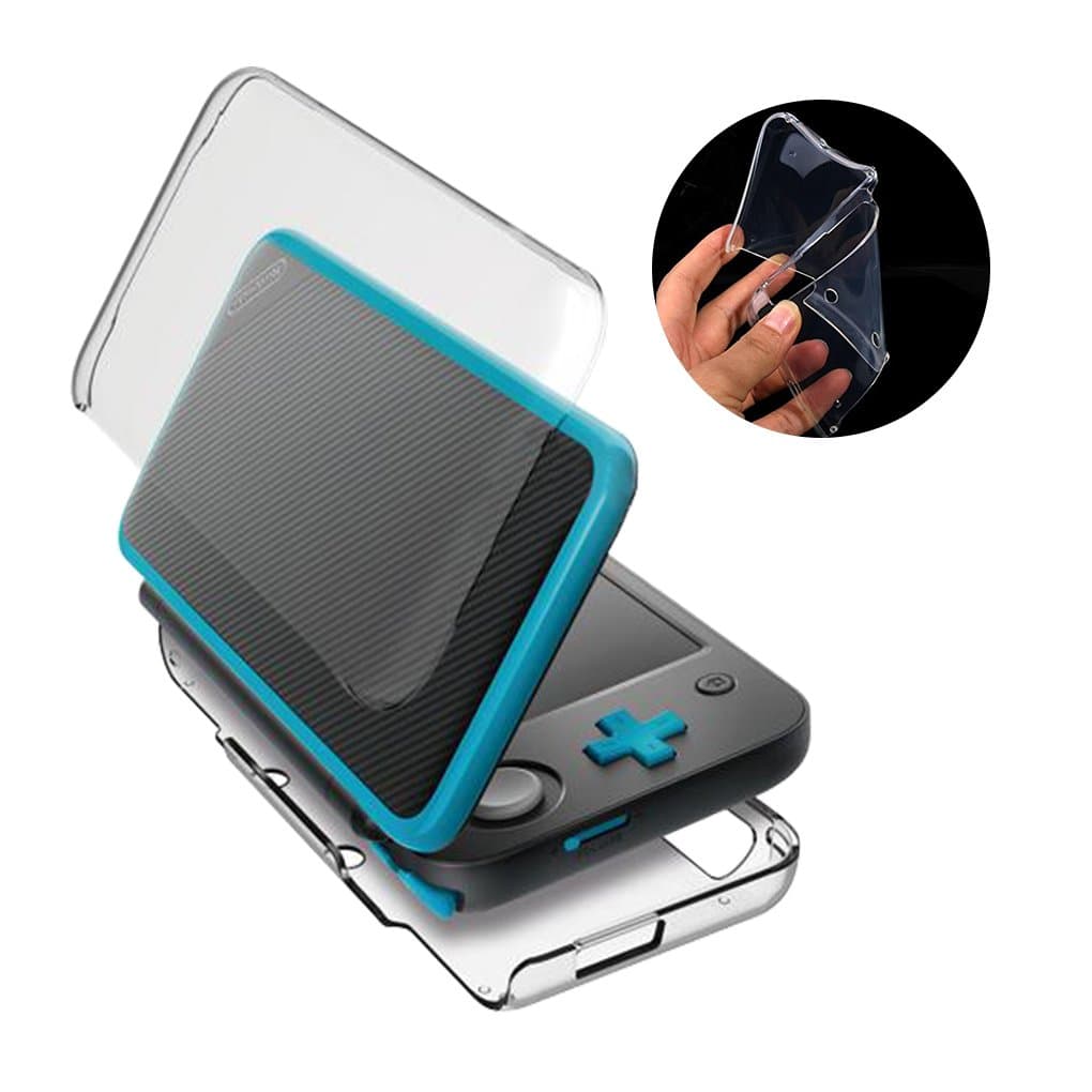 2DS XL/LL Soft Case,Crystal Clear Protect Cover Case for Nintendo 2DS,Easy to Install/ Detachable Anti-Scratch,Anti-shock,Anti-Dust ,Anti-collision TPU Nintendo Case,Each Humanize Design Fit for the M