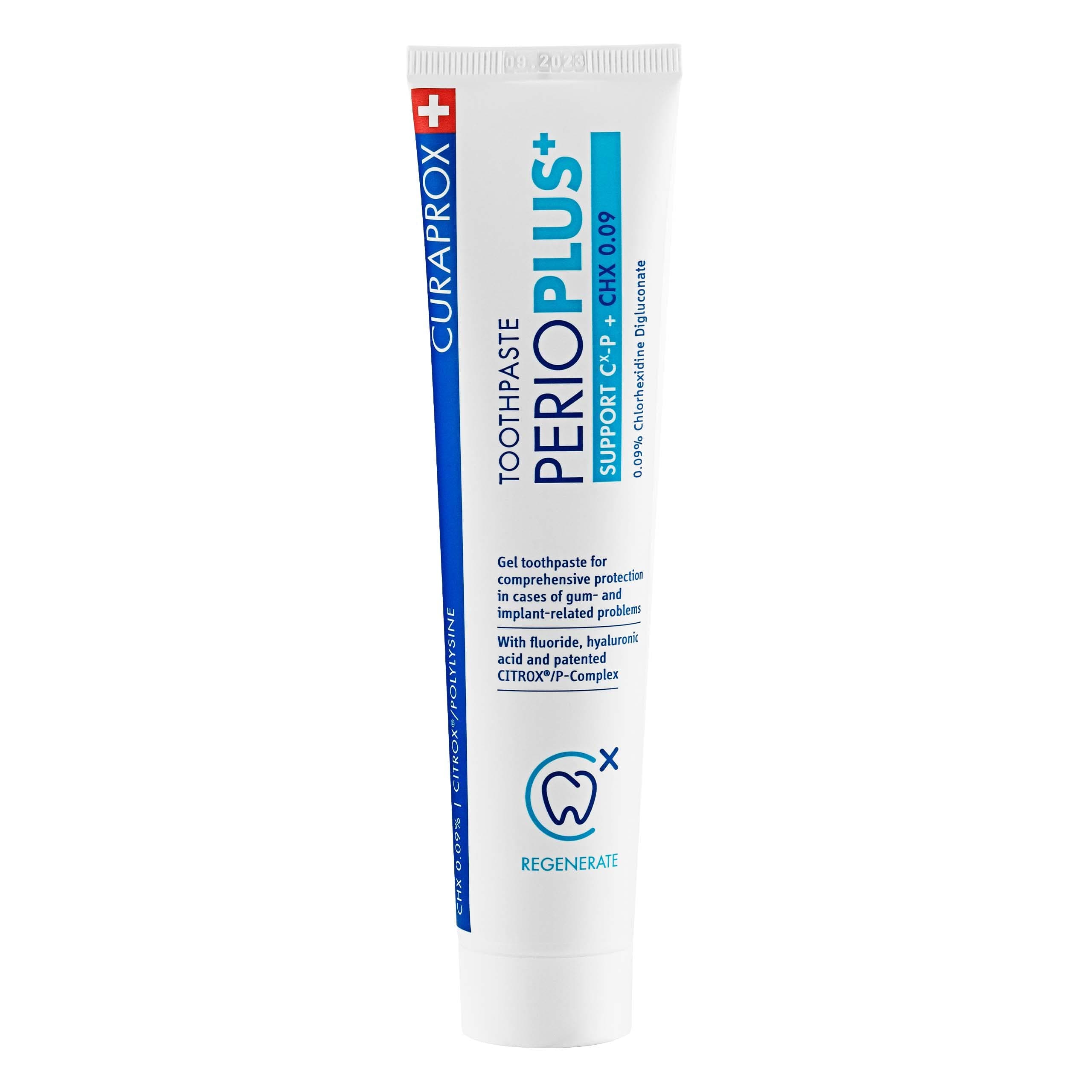 Perio Plus Support Gel Toothpaste – Oral Care for Gum Issues | Supports Plaque Control and Healing | 75 ml Tube | Designed in Switzerland