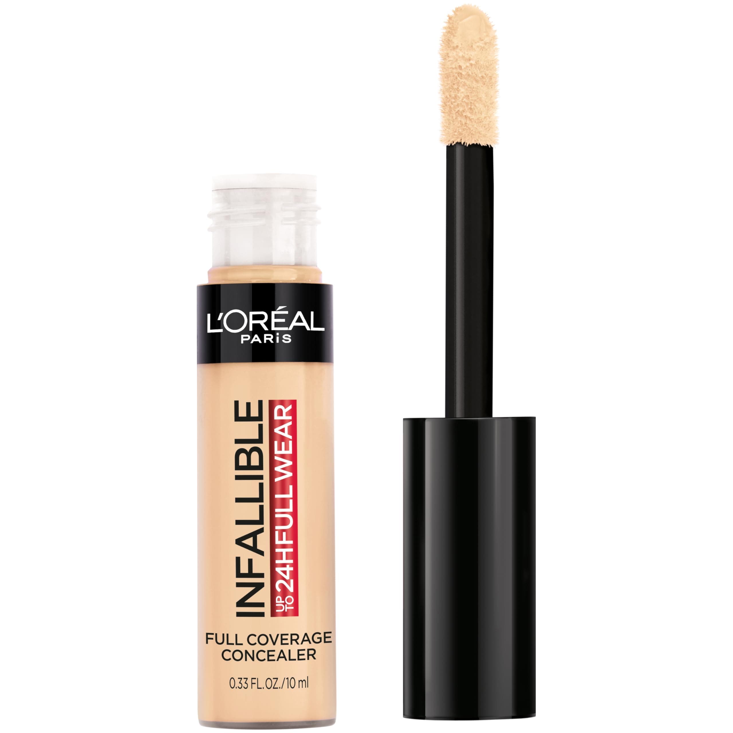 L'Oréal Paris Makeup Infallible Full Wear Concealer, Full Coverage, EXTRA LARGE Applicator, Waterproof, Multi-Use Concealer to Shape, Cover, Contour & Sculpt, Matte Finish, Vanilla, 0.33 fl. oz.