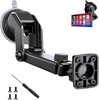 Epronic Carplay Mount with Scrwes Flexible Suction Cup Bracket for 7"/ 9"/ 10.26" Car Android Auto Screen Upgraded Windshield Dashboard Suction Cup Mount