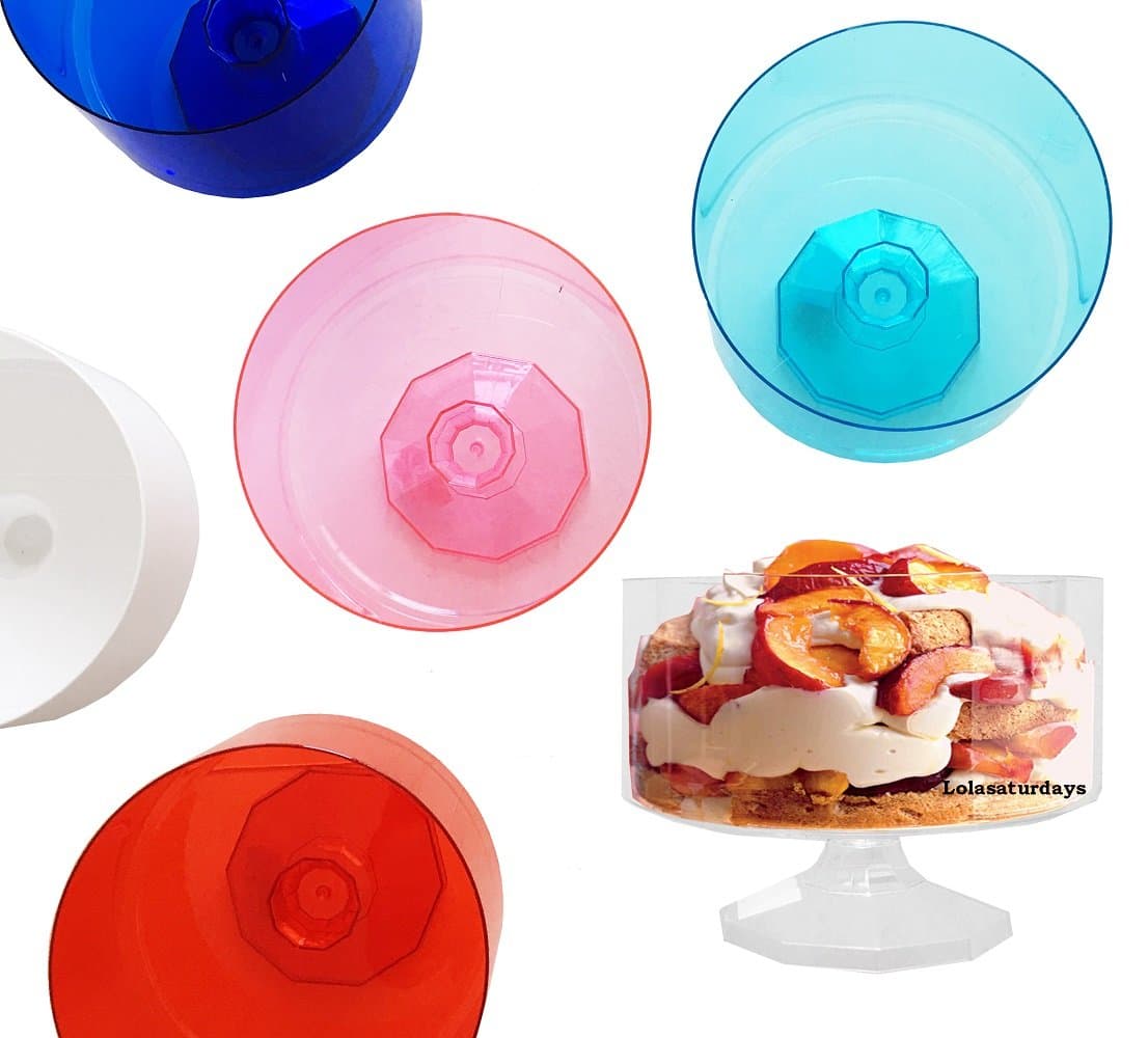 LolaSaturdays Plastic Trifle Bowls- set of 6 (6, Assorted)