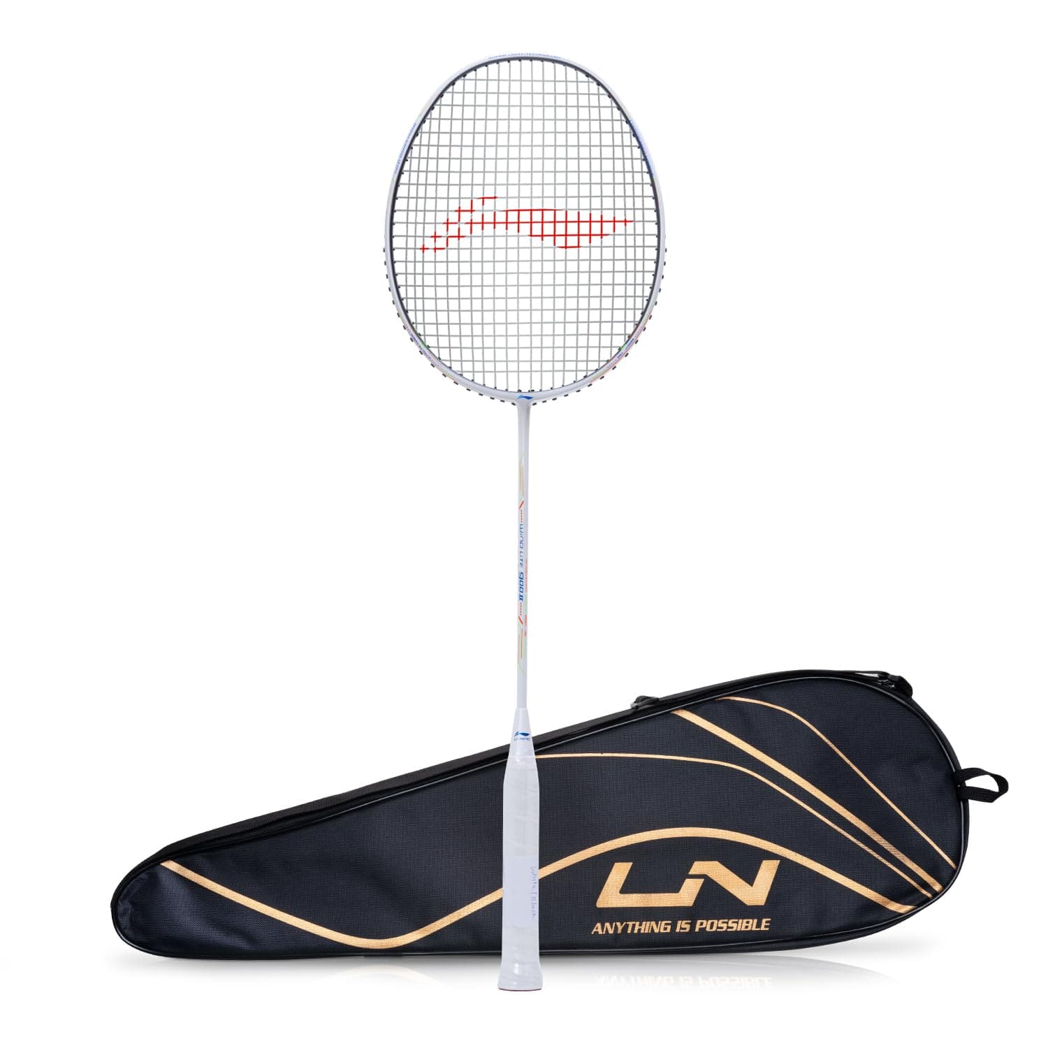 Li-Ning Wind Lite II Carbon Graphite Badminton Strung Racket with Full Racket Cover