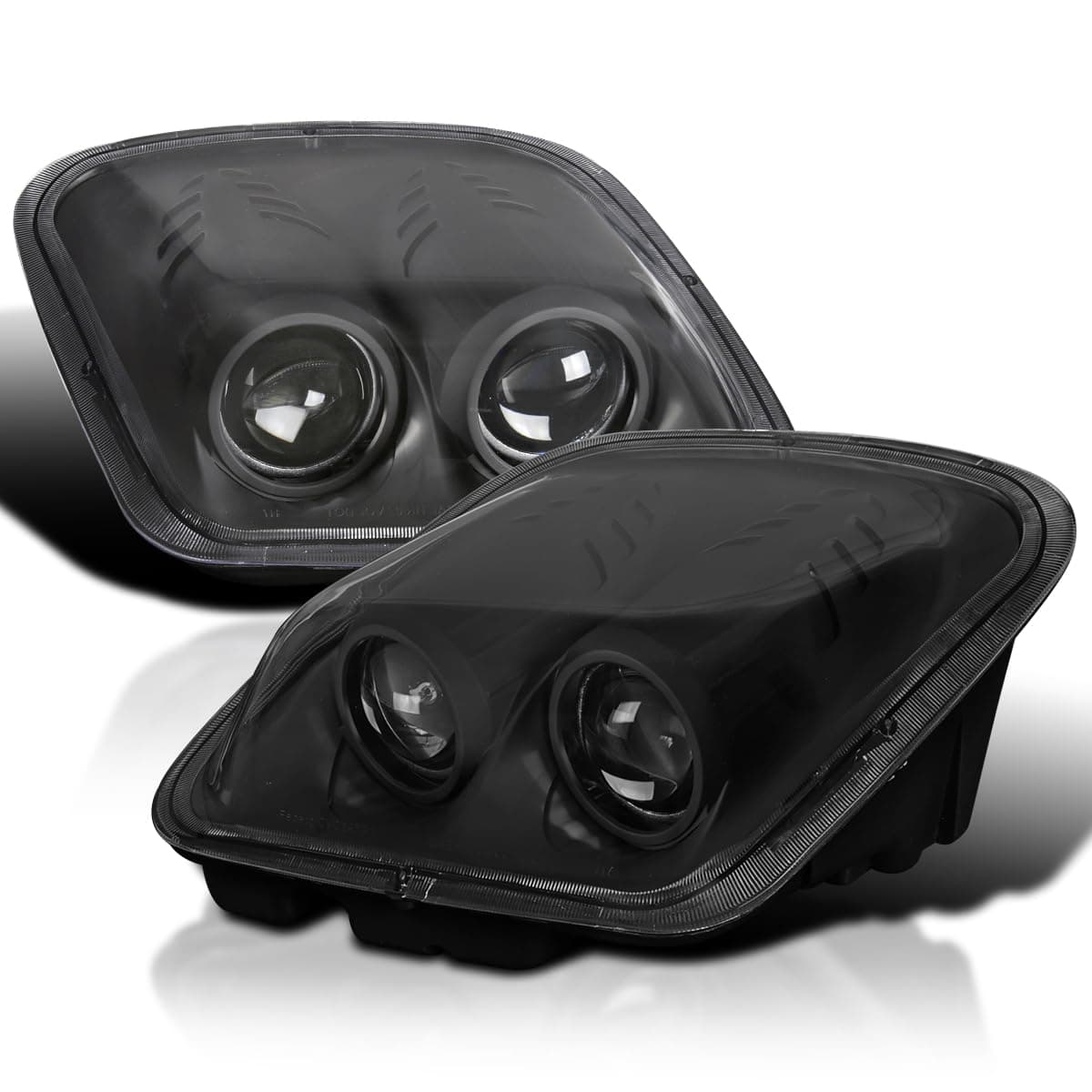 SPEC-D TUNING Black Projector Headlights Compatible with 1997-2004 Chevy Corvette C5, Left + Right Pair Headlamps Assembly