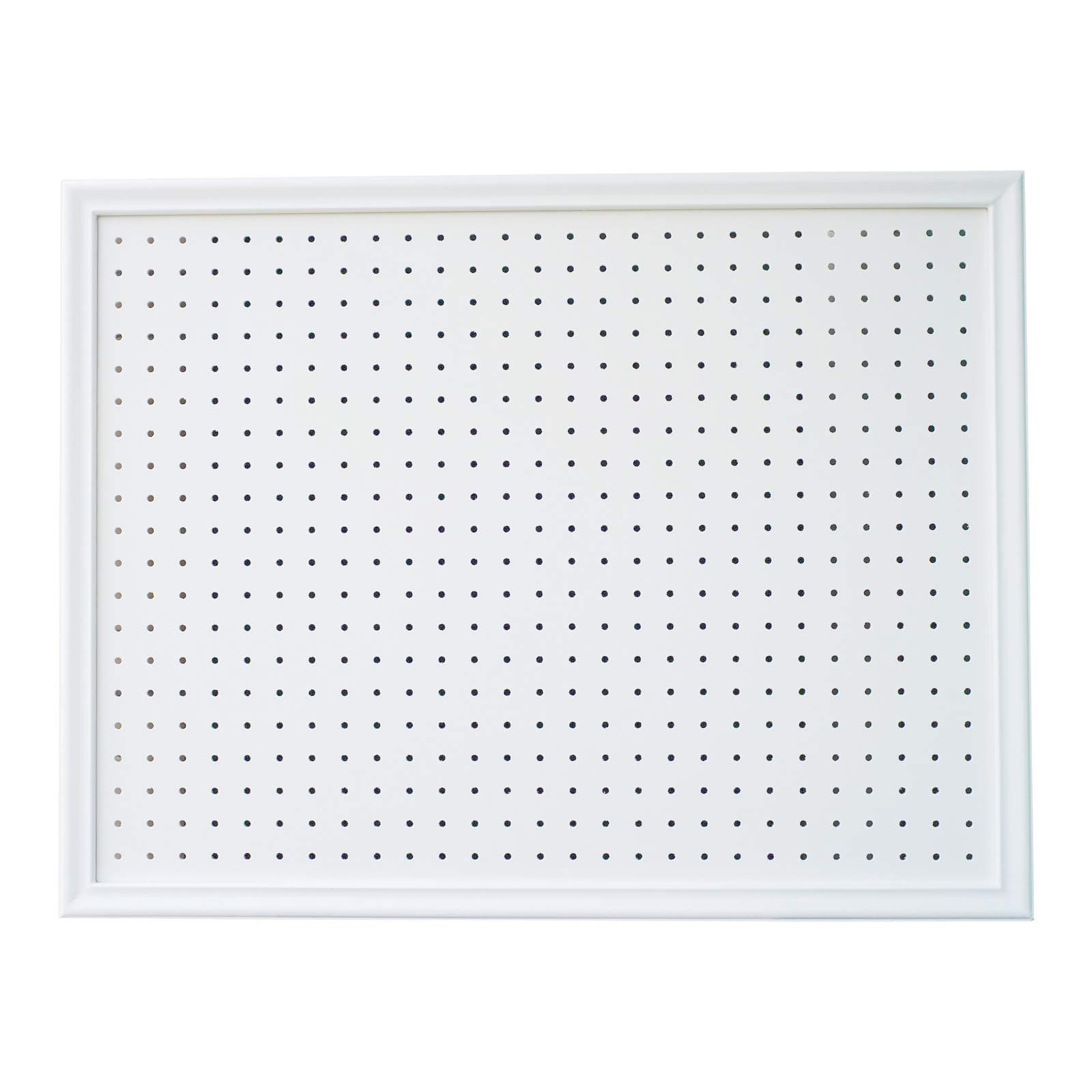 Premium Framed Peg Board Organizer Kit | 23" x 30" White | Wood | Pegboard For Garage Wall & Workspace | 2 x Sturdy Anchors For Maximum Safety | Space-Saving & Convenient Pegboard Panel