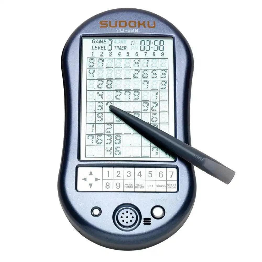 Bits and Pieces Deluxe Sudoku Handheld Game-Electronic Pocket Size Sudoku Game, LED Screen, Great Gift - Measures 2-3/4 wide x 4-3/4 long x 3/4 deep