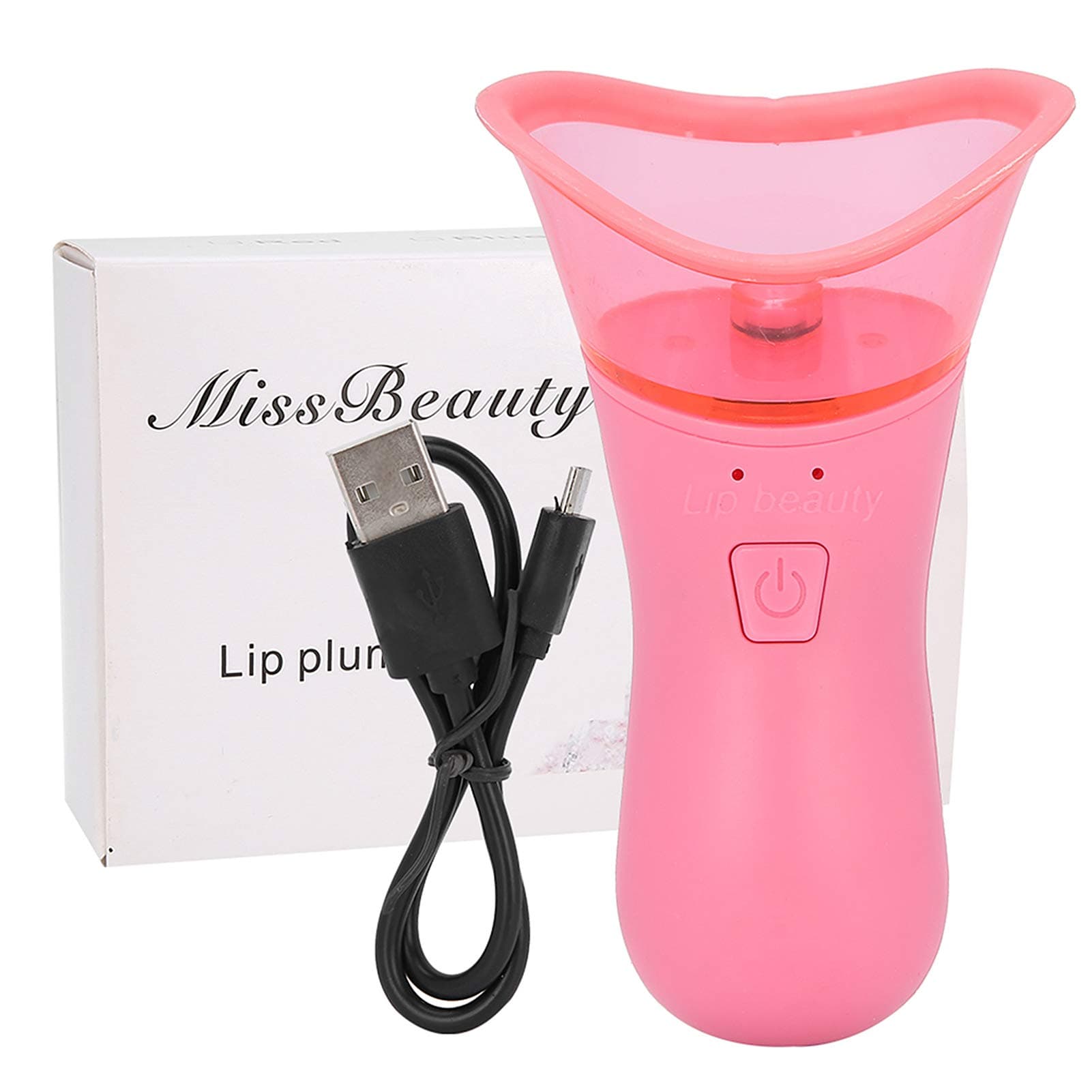 Lips Plumping Tool, Small Lip Plumper Device, Electric Painless for Add Charm Natural And Sexy Lip(Pink)