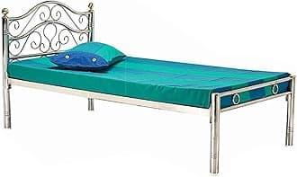 Pure Stainless Steel Bed Frame Without Mattress (4 X 6 Feet, Steel Design 3)