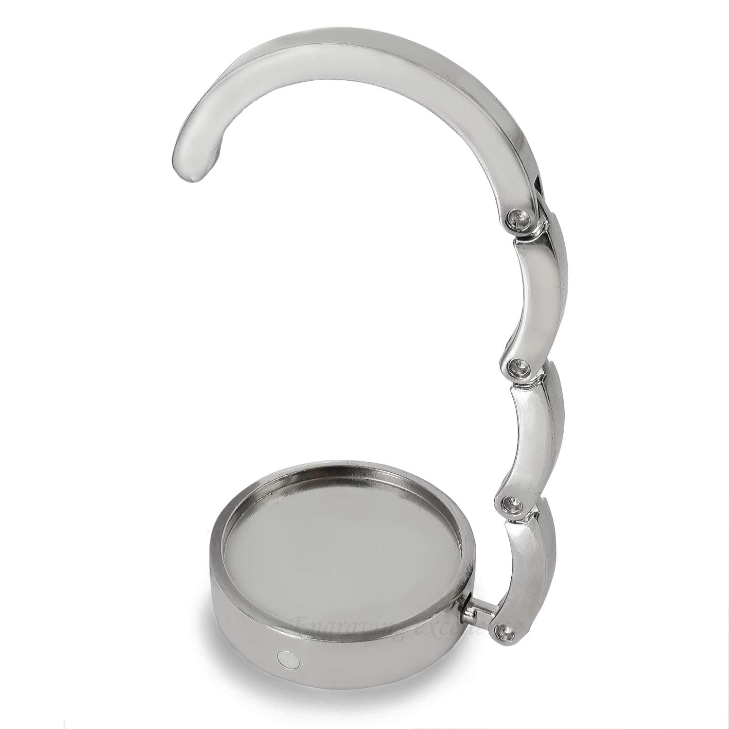 Personalised, Engraved Round Handbag Hook/Hanger. Keep your bag safe and secure!