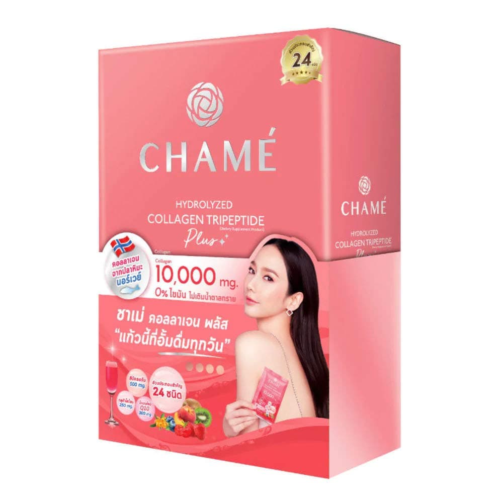 Chame Hydrolyzed Colla Tripeptide Plus 10,000 mg. (10 Sachets) Ready2White