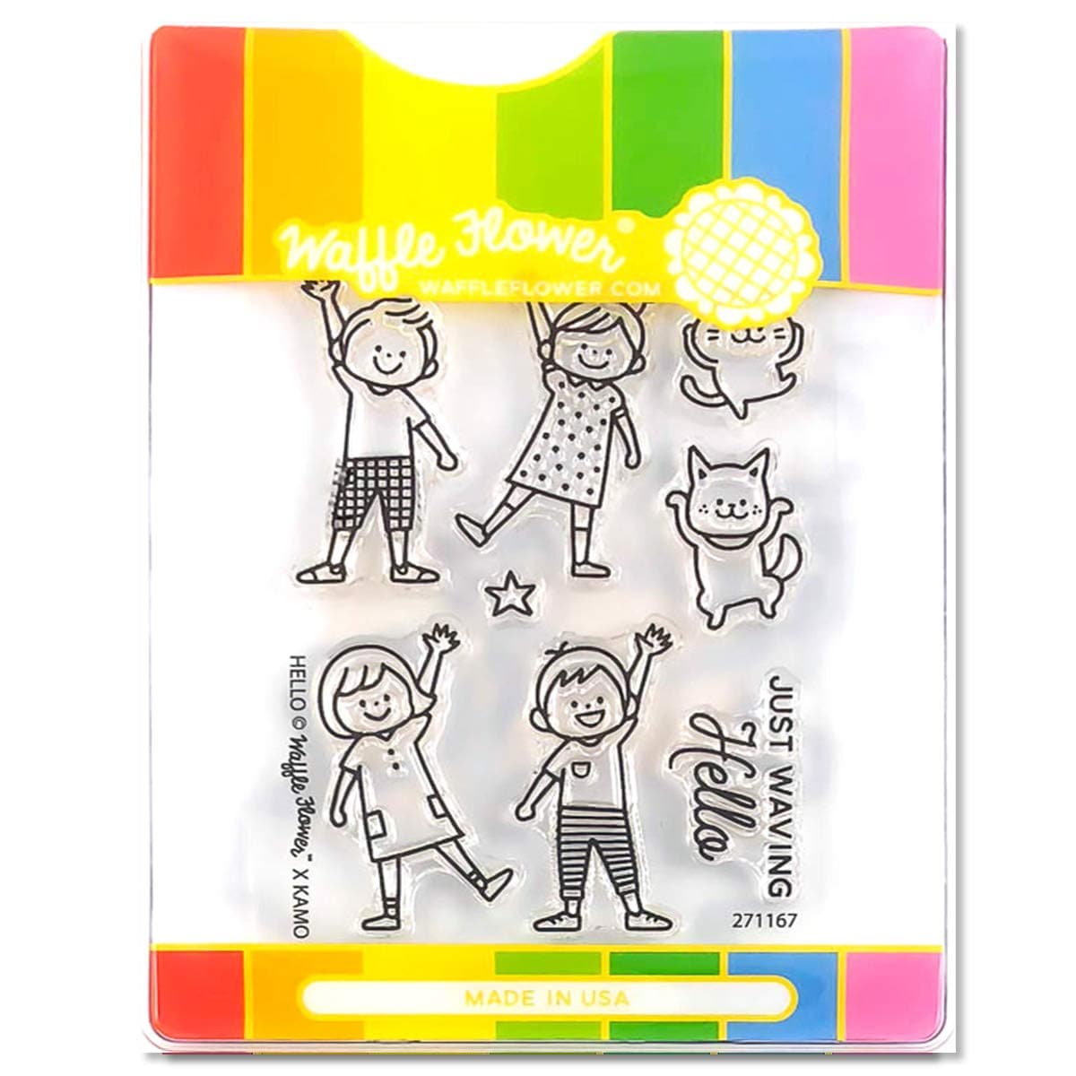 Waffle Flower Stamp & Die Set-Hello