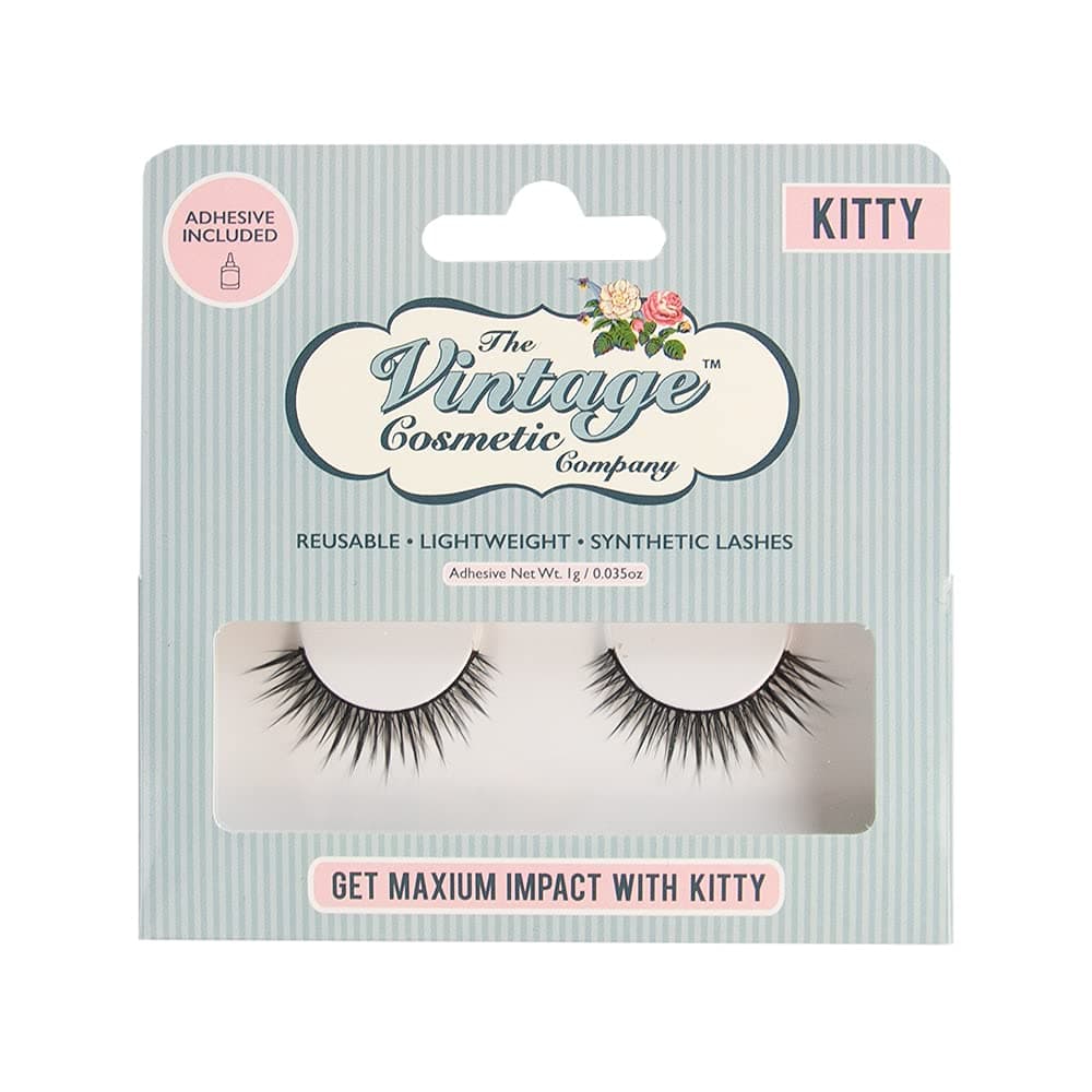 Vintage Cosmetics Kitty Natural Lashes, Black