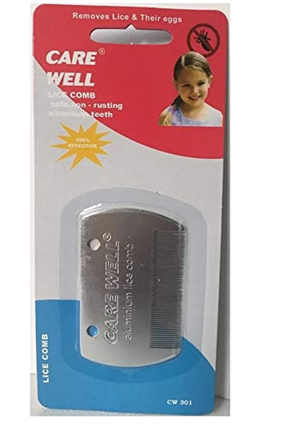 CAREWELL LICE COMB - ALUMINUM