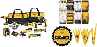 9-Tool 20V MAX Cordless Drill Combo Kit with 111PC MASTER SET (DCK940D2 & DWA123AMQ4)