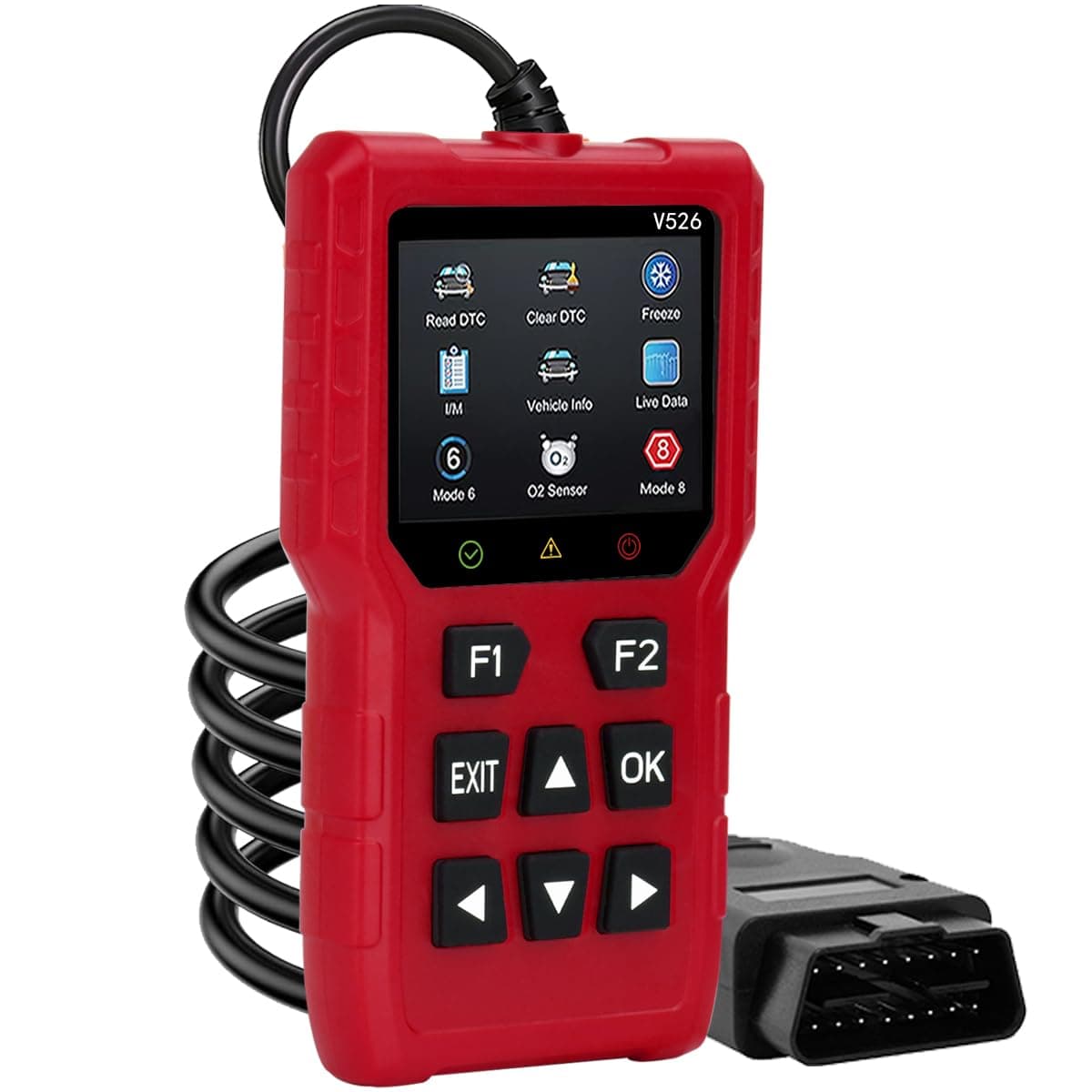 V526 OBD2 Scanner Code Reader, Engine Light Diagnostic Tool, Battery Voltage Tester, Compatible with Cars & Trucks Since 1996