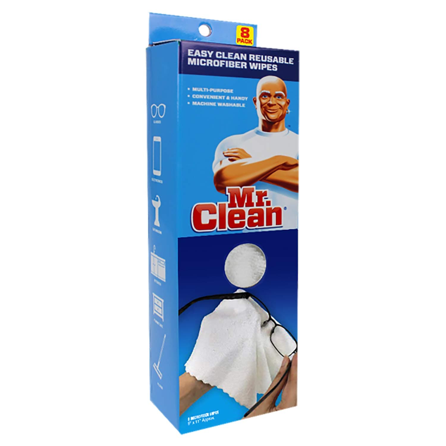 Mr. Clean Easy Clean Microfiber Cleaning Cloths, 8-Pack, White