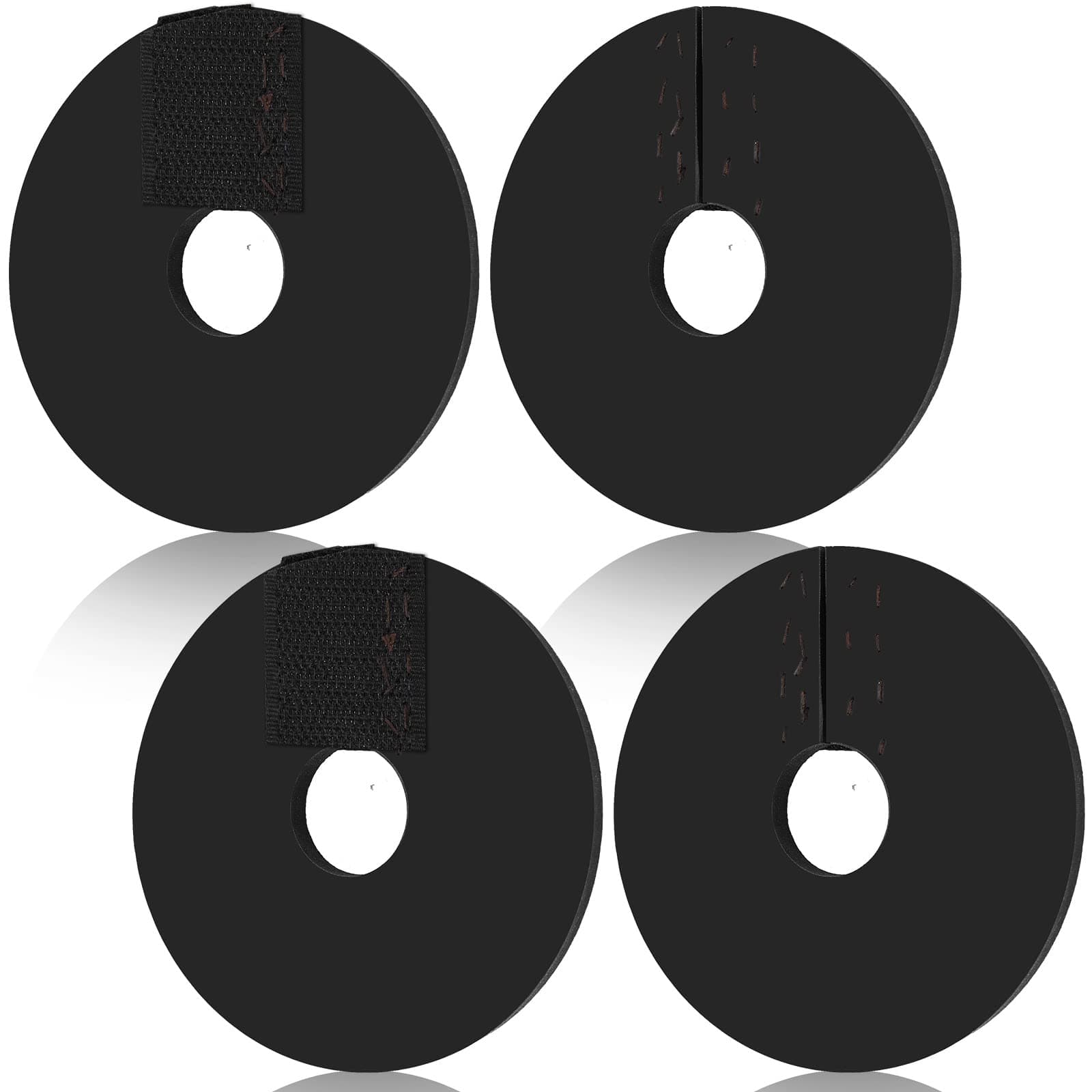 Sumind 4 Pcs Rubber Bit Guards for Horses Bit Cheek Guards with Hook and Loop Fastener Soft Flexible Horse Bits Guard for Protecting Horse Mouth and Lips from Chafing and Pinching