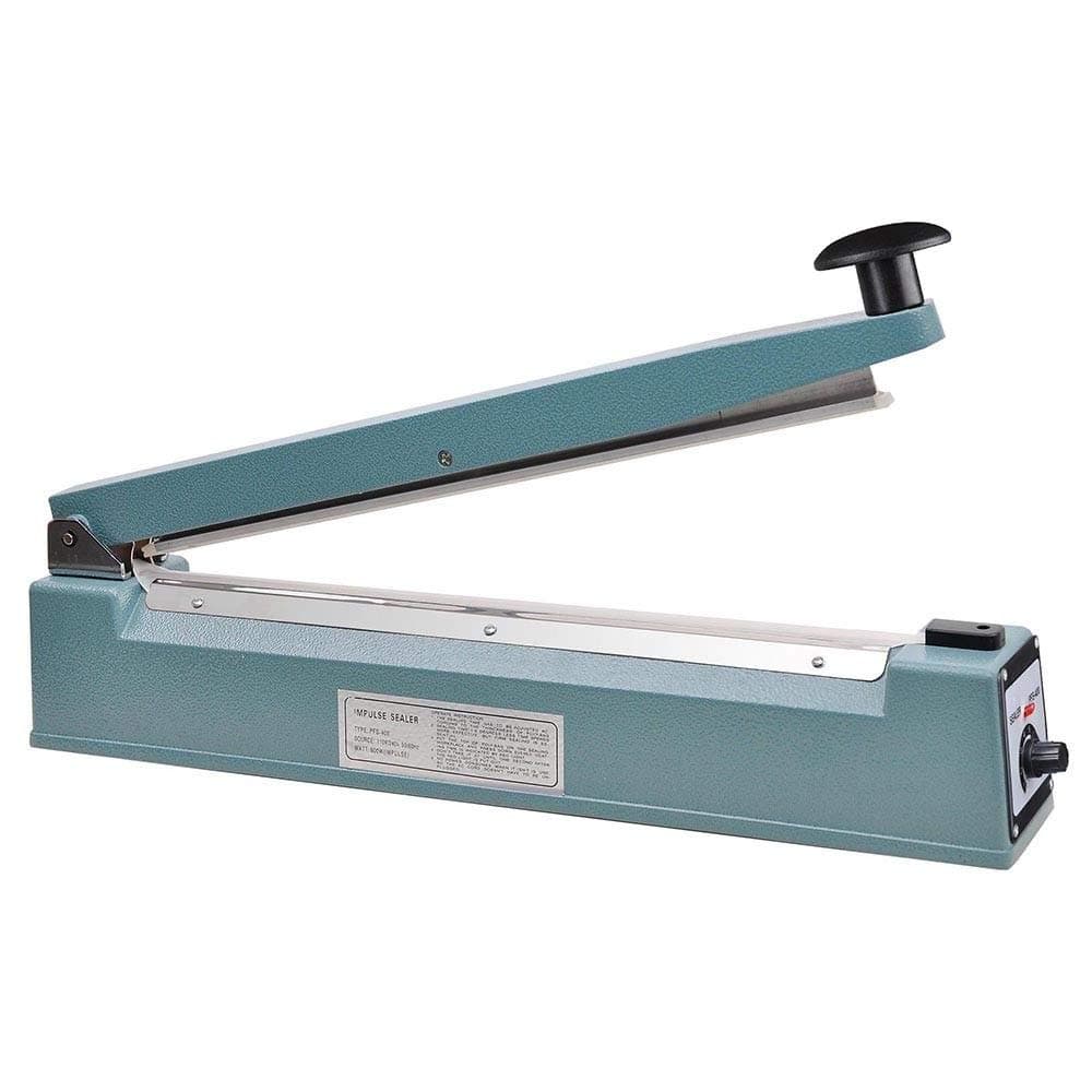 16" (400mm) Impulse Sealer Anti-rust Iron Body Shell - Cellophane Bag Sealer with Spare Kit (Included)